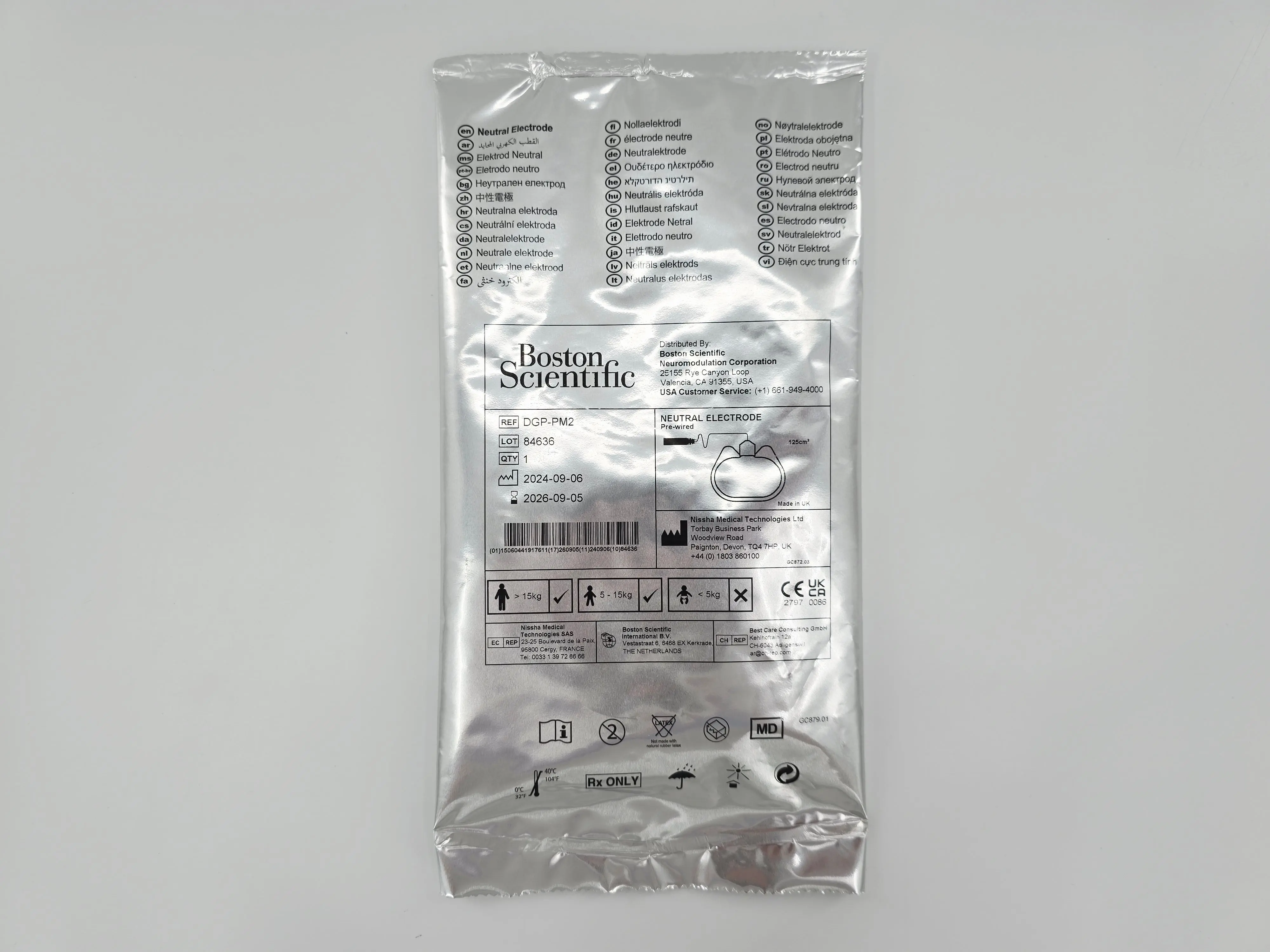 Boston Scientific DGP-PM2 Neutral Electrode Pre-Wired - Image 2