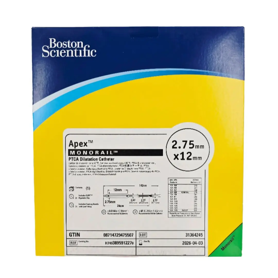 Boston Scientific H7493895912270 Apex Monorail PTCA Dilation Catheter 2.75mm x 12mm