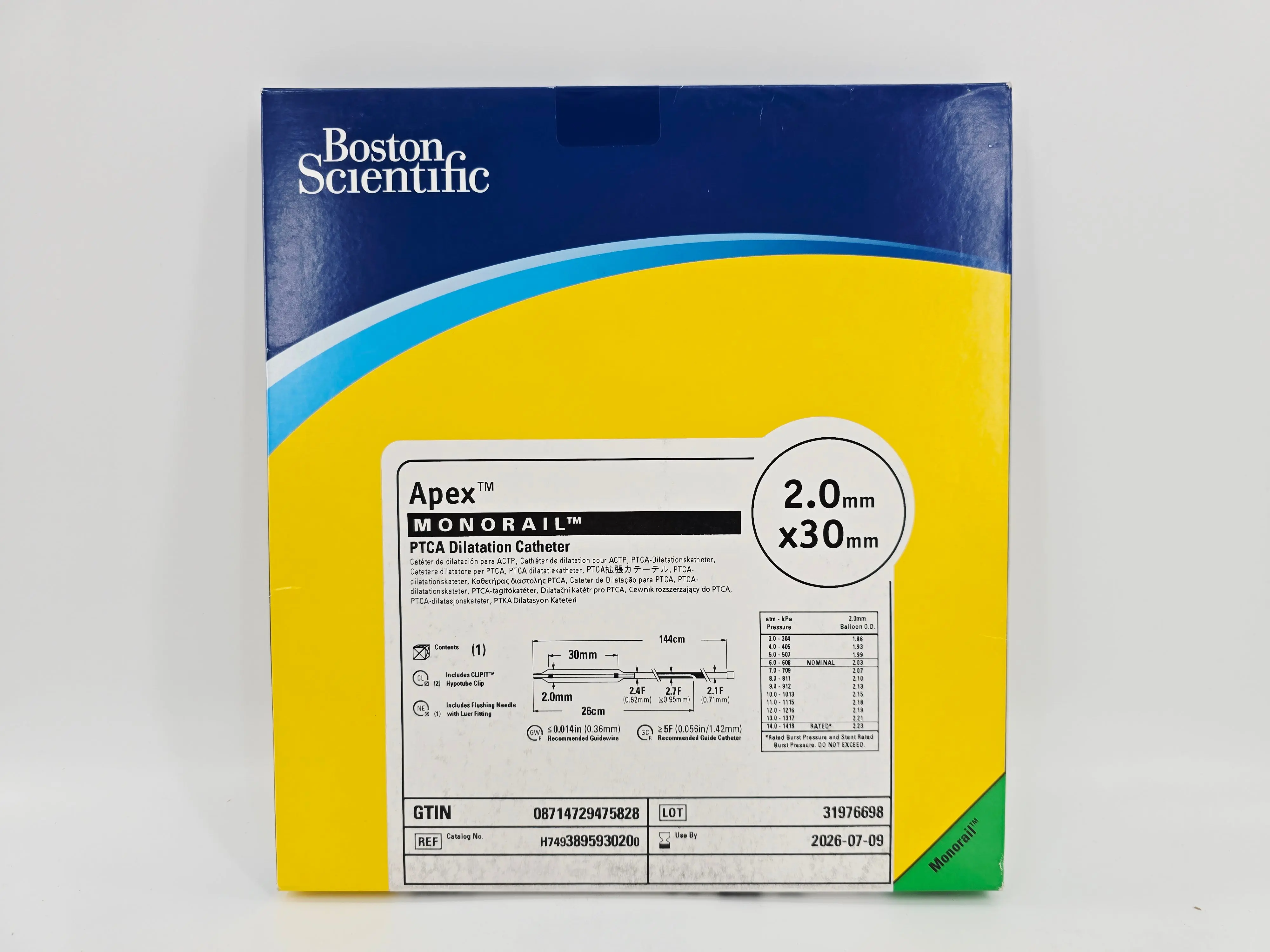 Boston Scientific H7493895930200 Apex Monorail PTCA Dilation Catheter 2.0mm x 30mm - Image 2