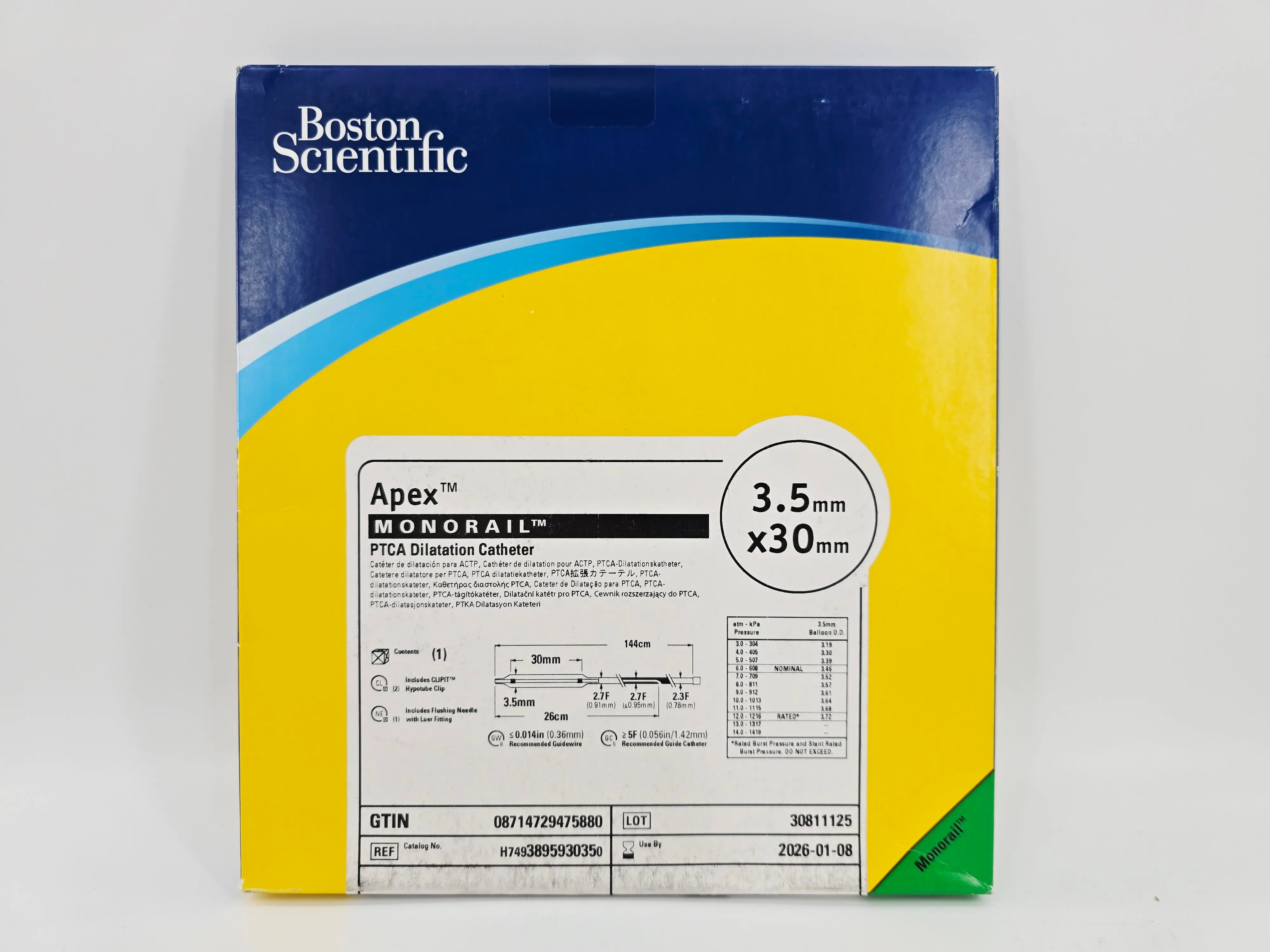 Boston Scientific H7493895930350 Apex Monorail PTCA Dilation Catheter 3.5mm x 30mm - Image 2