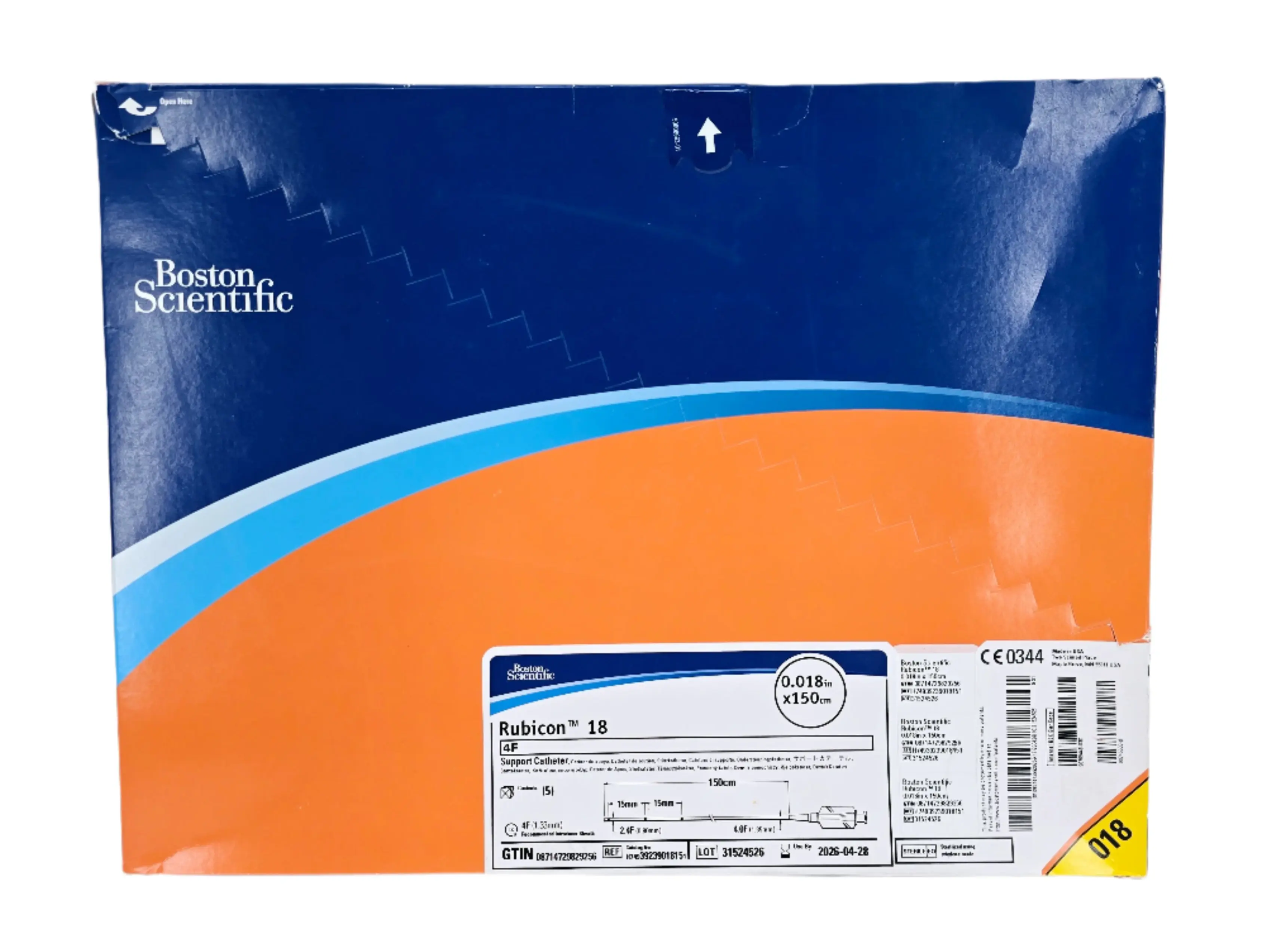 Boston Scientific H74939239018151 Rubicon 18 4F Support Catheter .018in X 150cm Box of 5