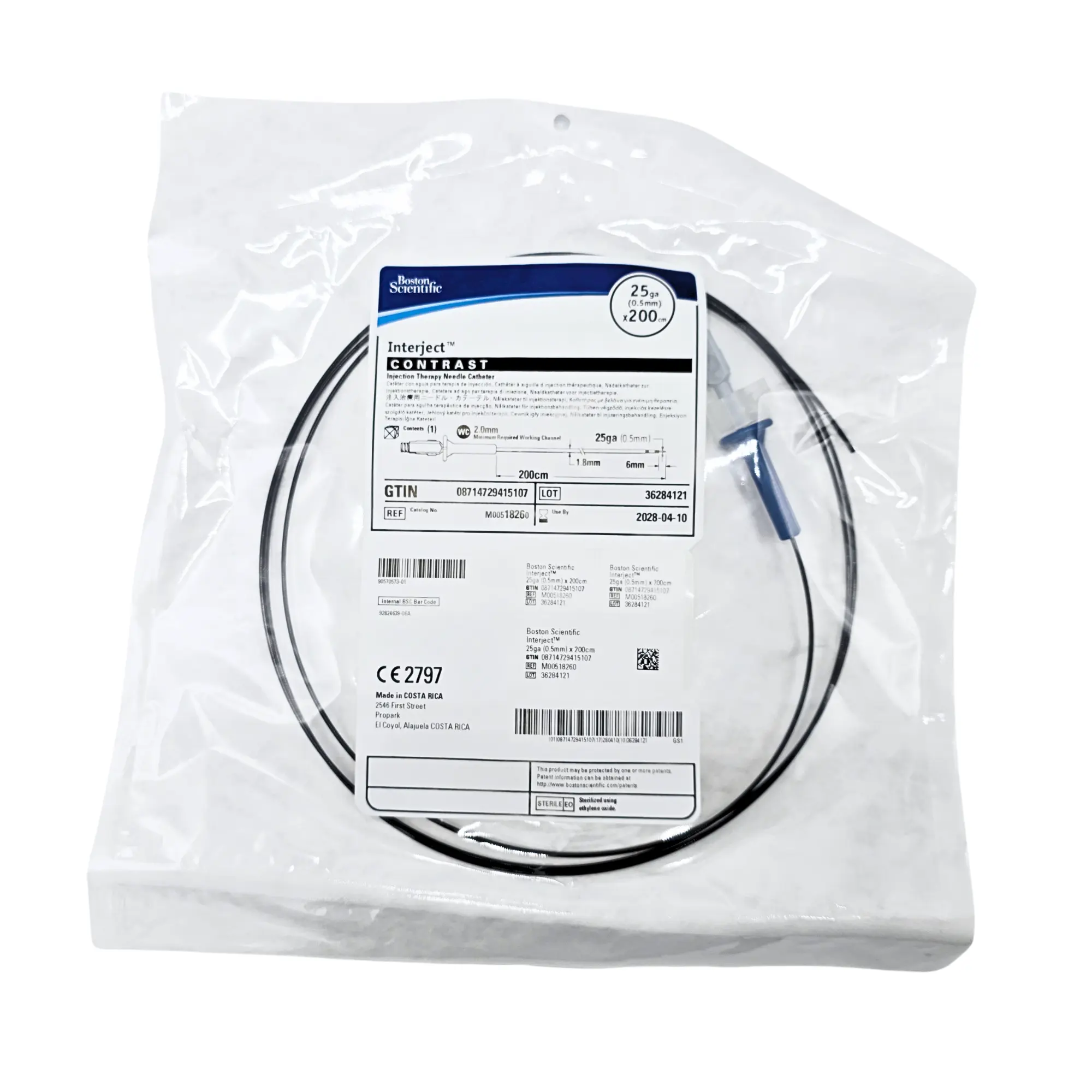 Boston Scientific Interject Injection Therapy Needle - M00518260, 25 Gauge, 240cm Length