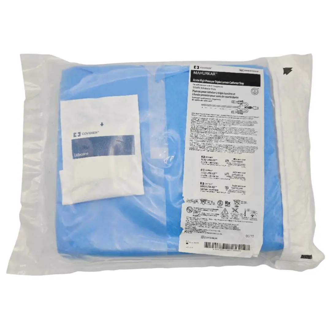 Covidien 8888101001HP MAHURKAR Acute High Pressure Triple Lumen Catheter Tray 12Fr/Ch x 13cm