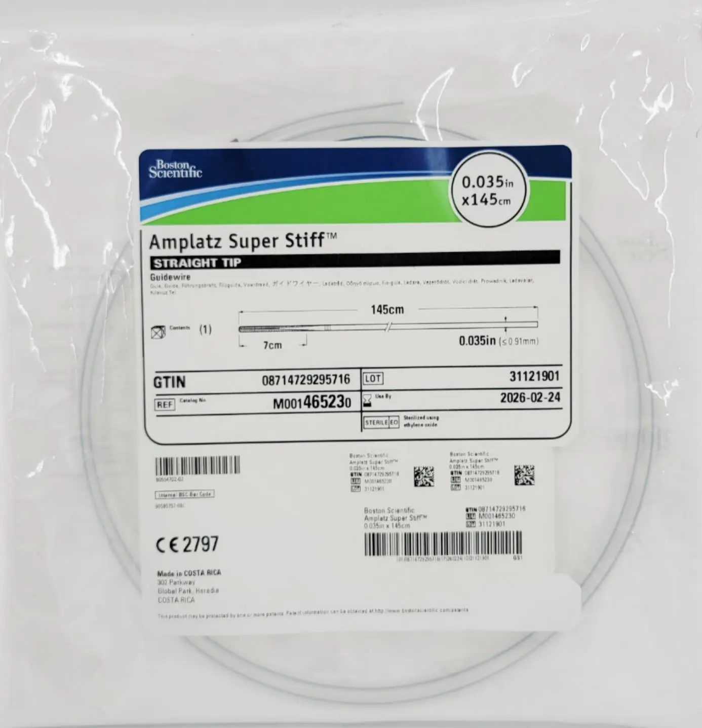 Boston Scientific M001465230 Amplatz Super Stiff Guidewire Straight Tip 145cm - Image 3