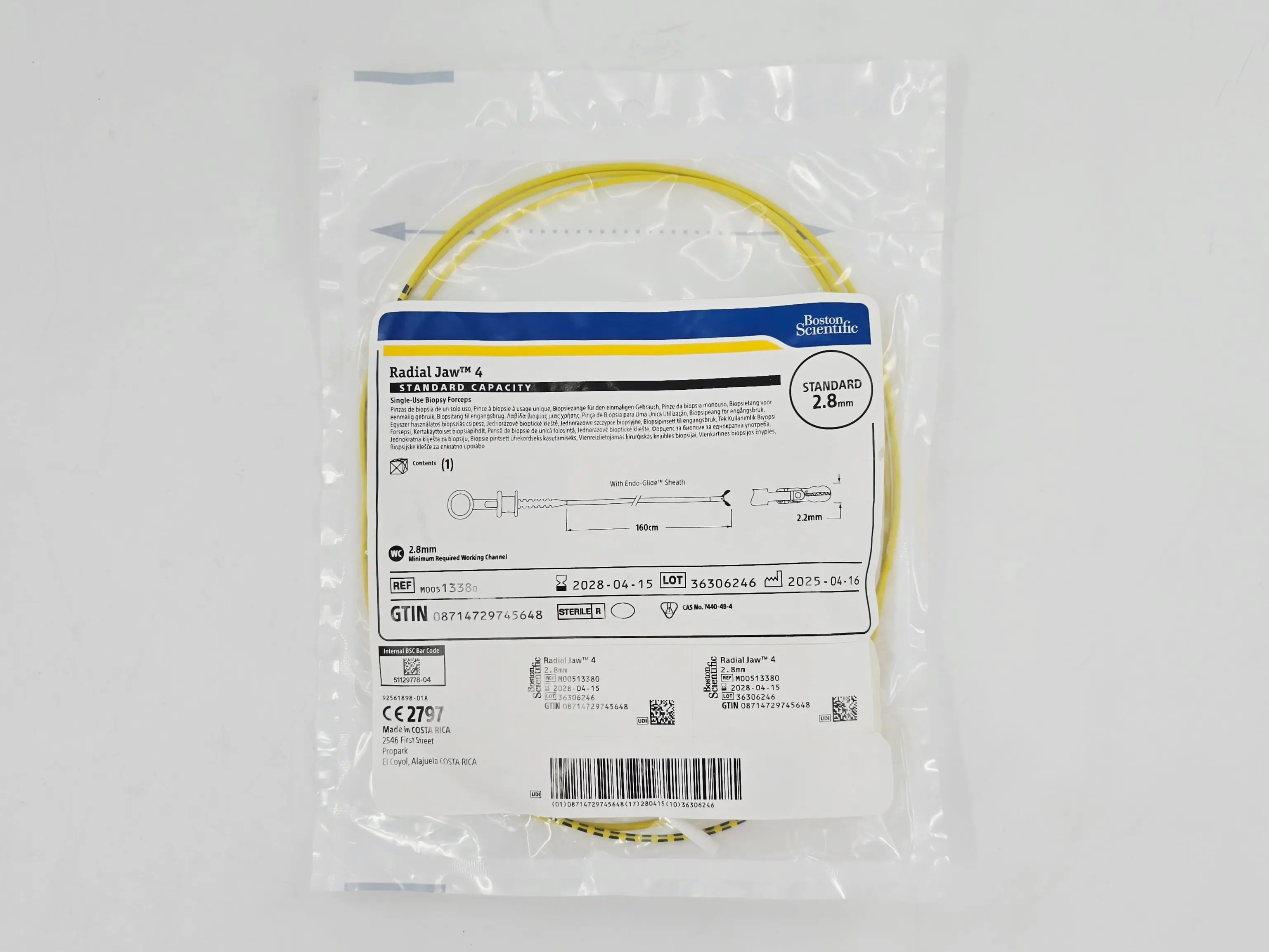 Boston Scientific M00513380 Radial Jaw 4 Single-Use Biopsy Forceps 2.8mm Standard Capacity 1/EA - Image 2