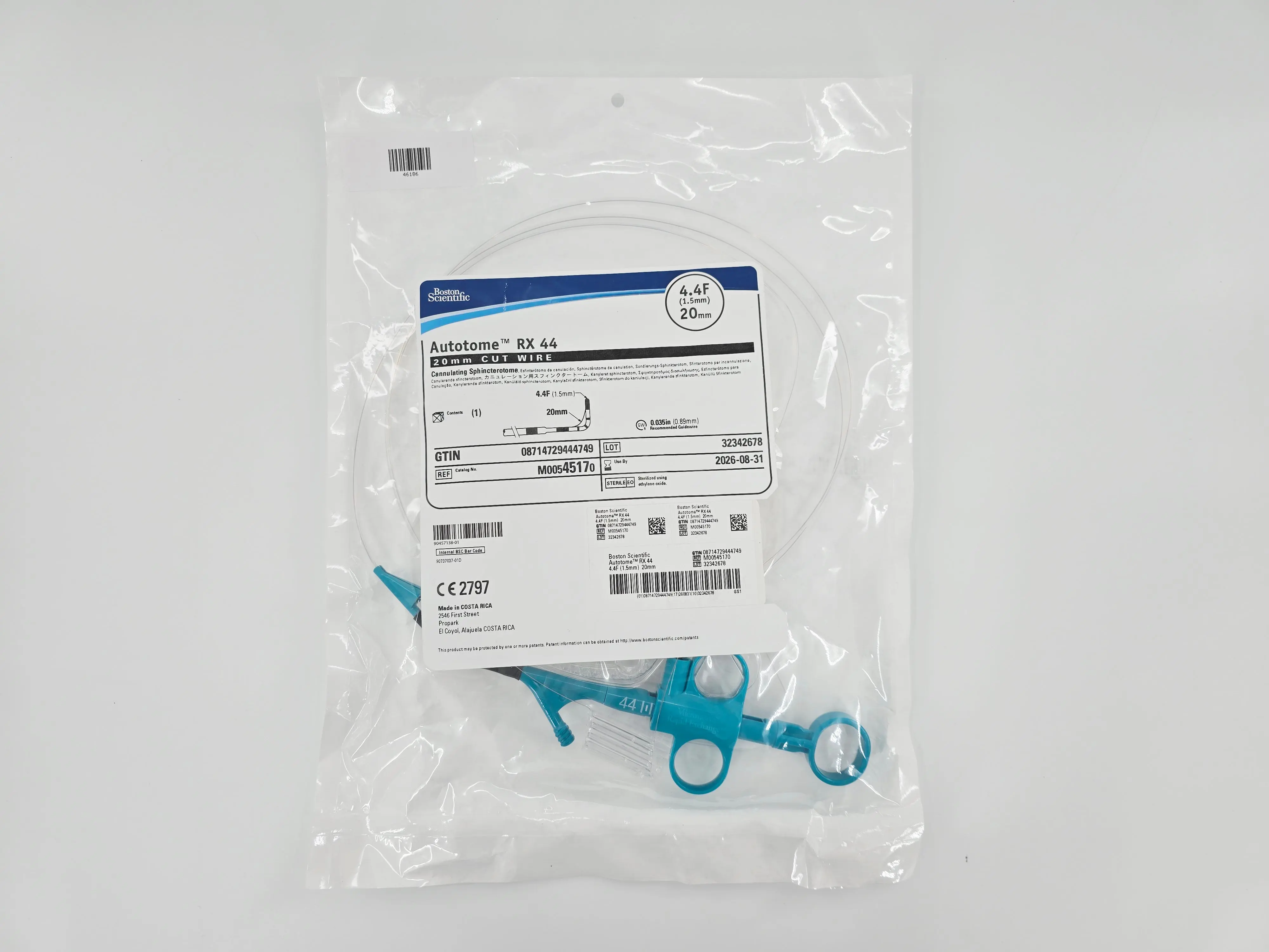 Boston Scientific M00545170 Autotome RX 44 Cannulating Sphinctertome 20mm Cut Wire 4.4F x 20mm - Image 2