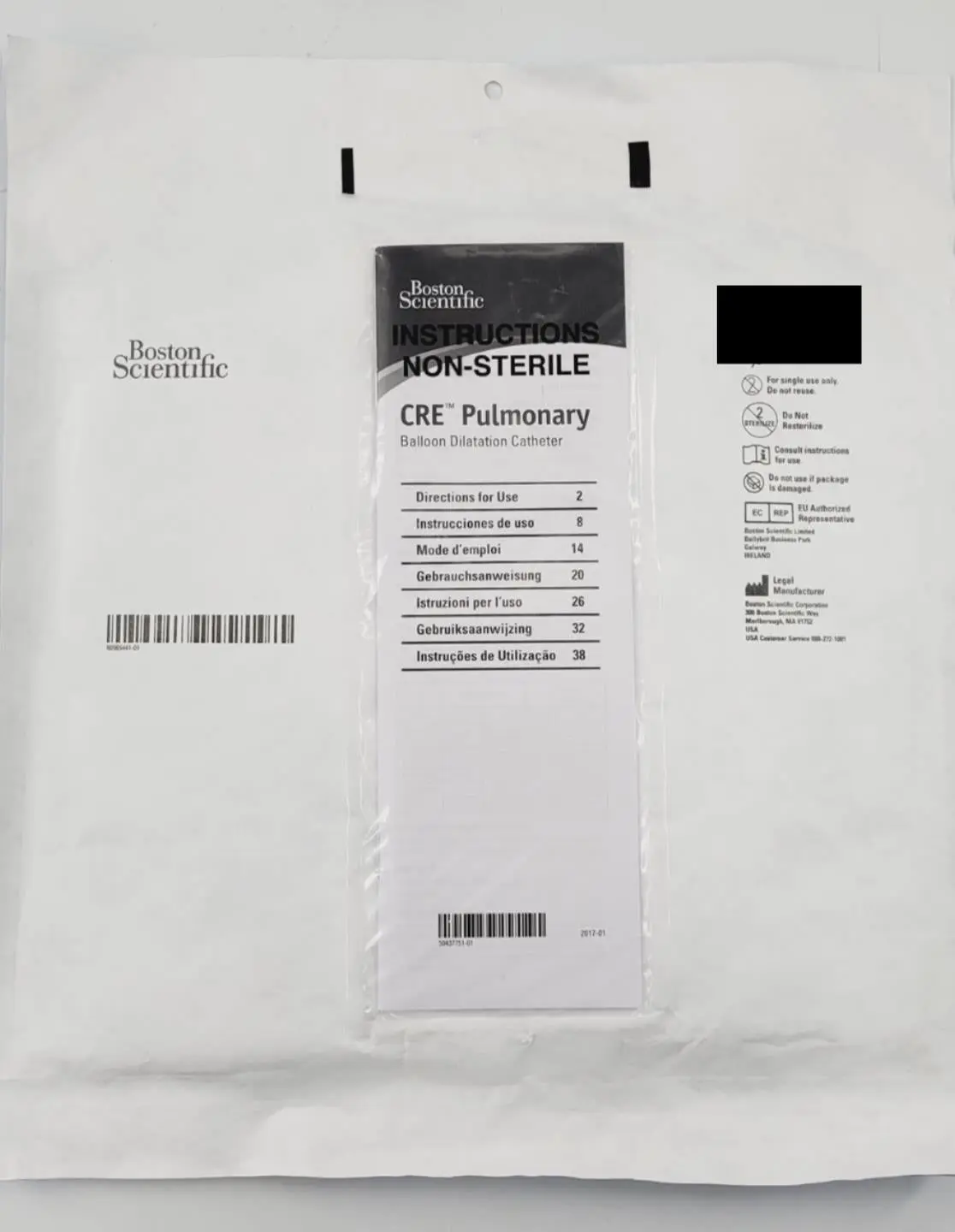 Boston Scientific M00550320 Pulmonary Balloon Dilatation Catheter 18F - Image 3
