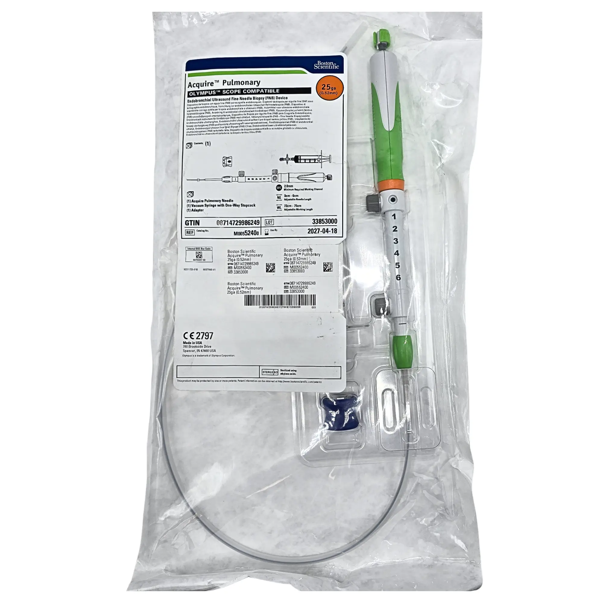 Boston Scientific M00552400 Endobronchial Ultrasound Fine Needle Biopsy Device