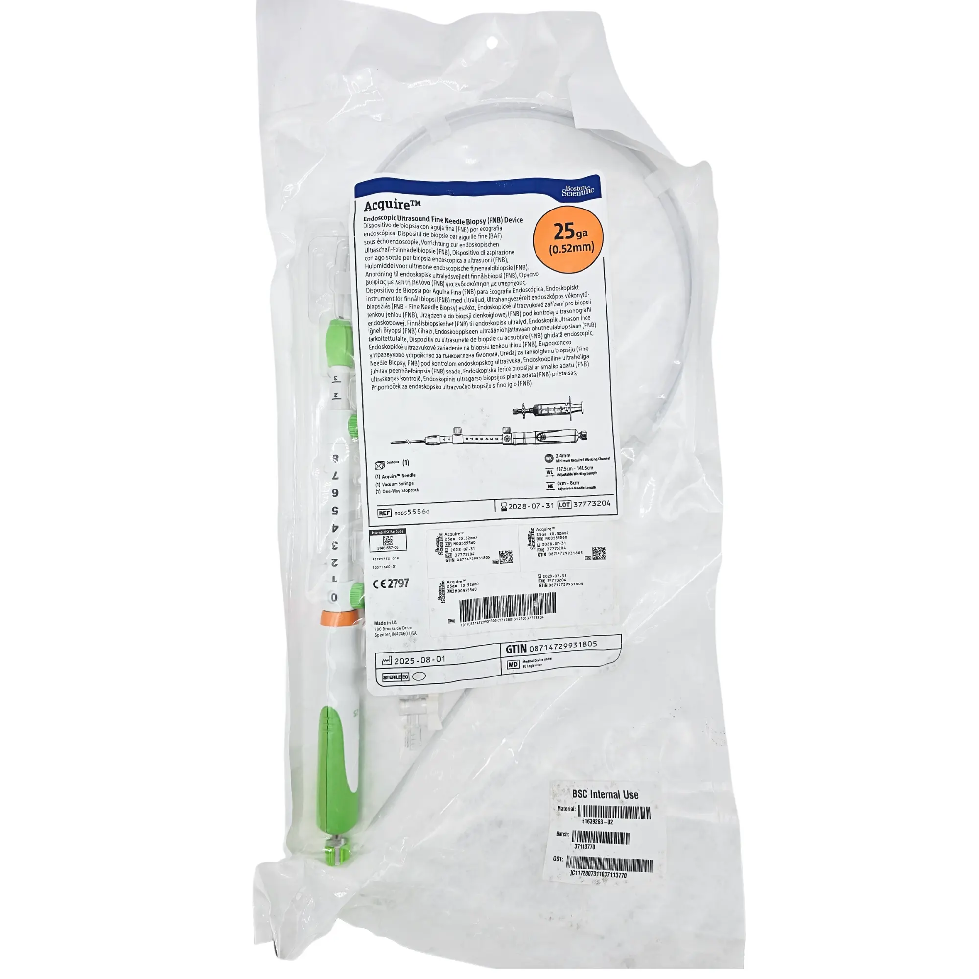 Boston Scientific M00555560 Acquire EUS FNB Needle - 25 Gauge, Franseen Tip