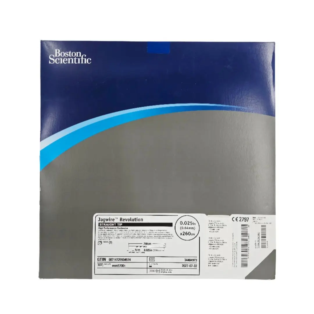 Boston Scientific M00557001 Jagwire Revolution High Performance Guidewire Straight Tip 0.025" x 260cm BX/2