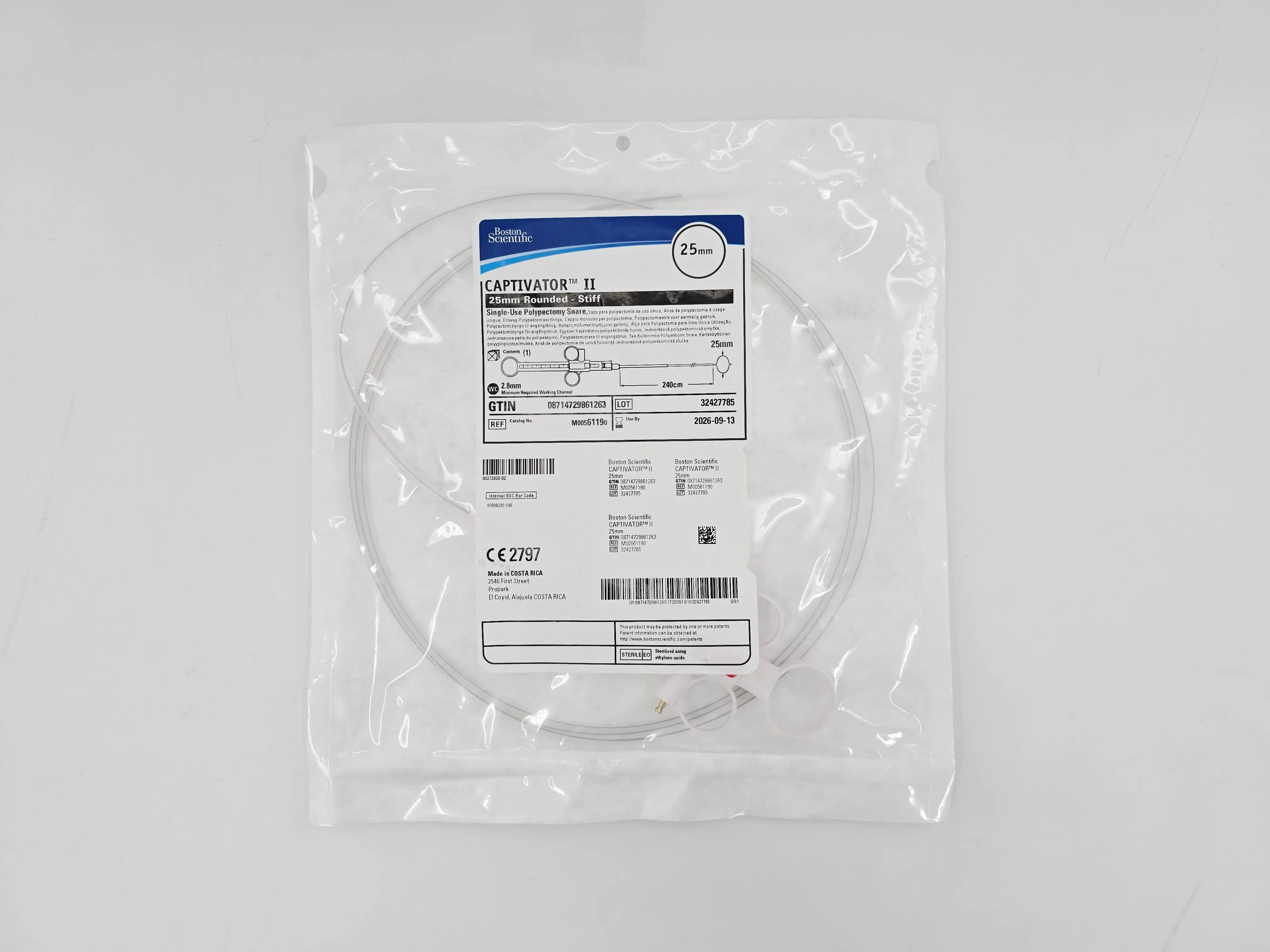 Boston Scientific M00561190 CAPTIVATOR II Single-Use Polypectomy Snare 25mm Rounded Stiff 1/EA - Image 2