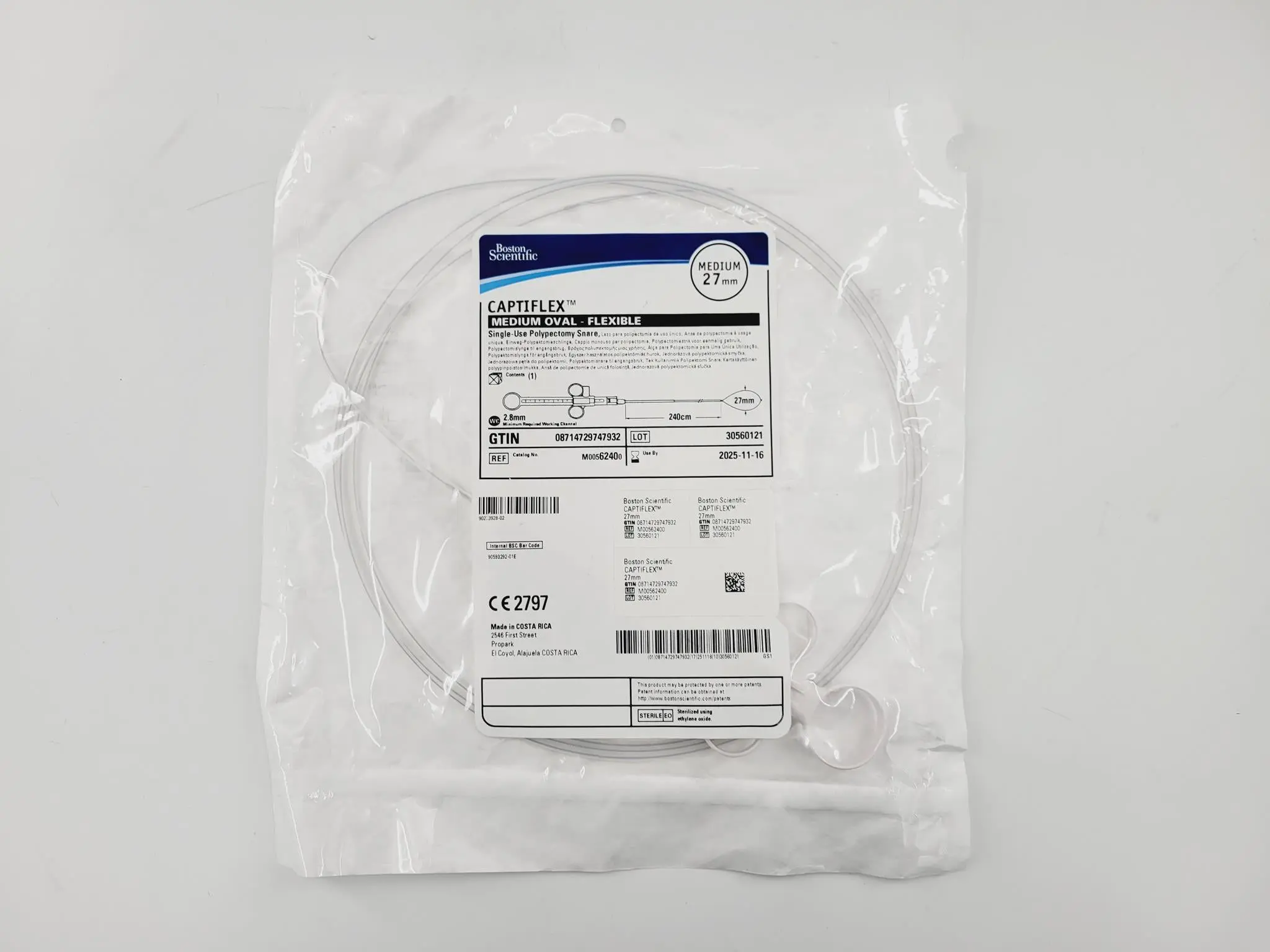 Boston Scientific M00562400 Captiflex Polypectomy Snare 27mm Medium Oval - Image 2