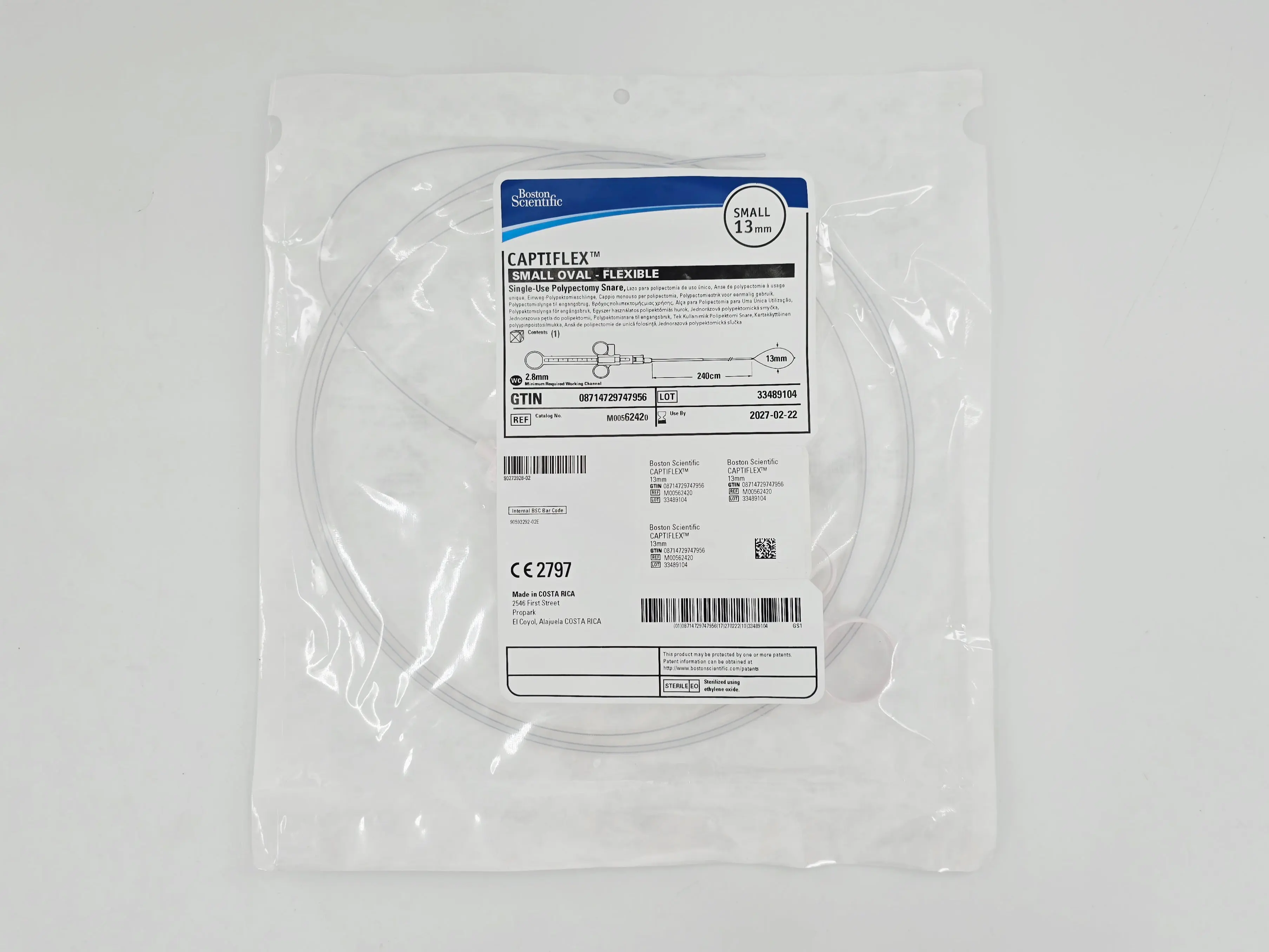 Boston Scientific M00562420 CAPTIFLEX Single-Use Polypectomy Snare Small Oval Flexible 13mm - Image 2