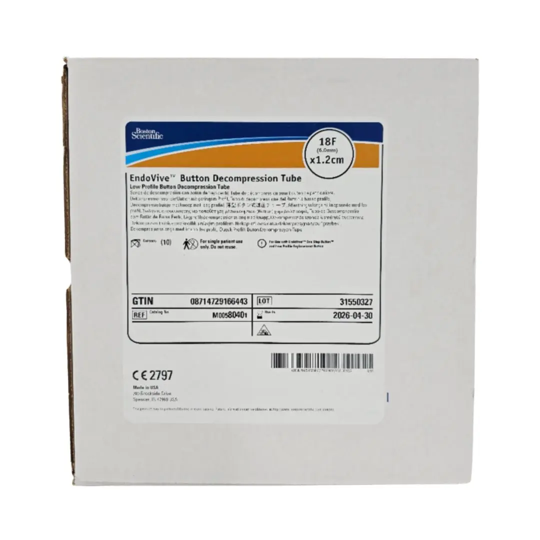 Boston Scientific M00580401 EndoVive Button Decompression Tube 18F x 1.2cm Low Profile BX/10