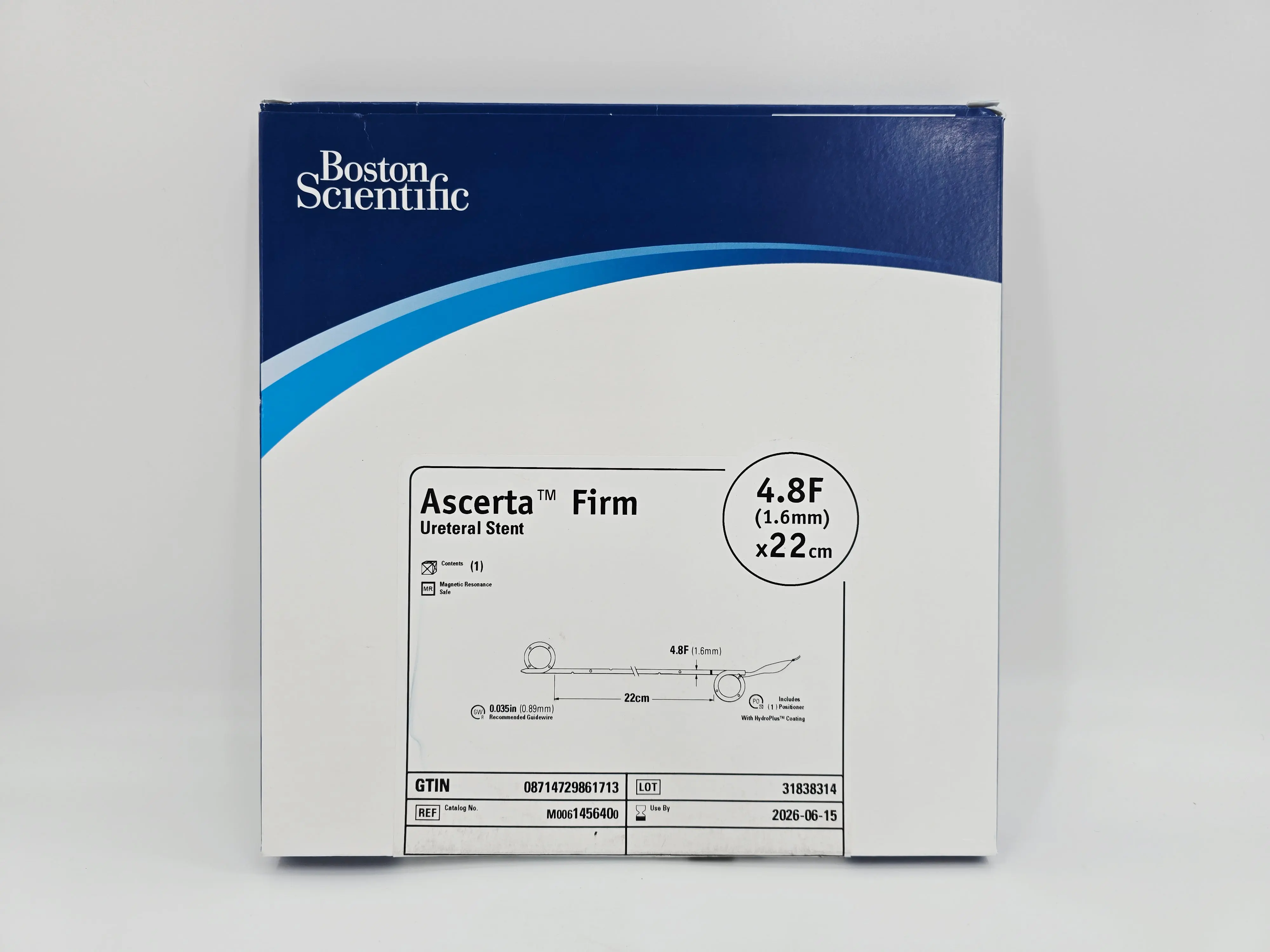Boston Scientific M0061456400 Ascerta Firm Ureteral Stent 4.8F x 22cm - Image 2
