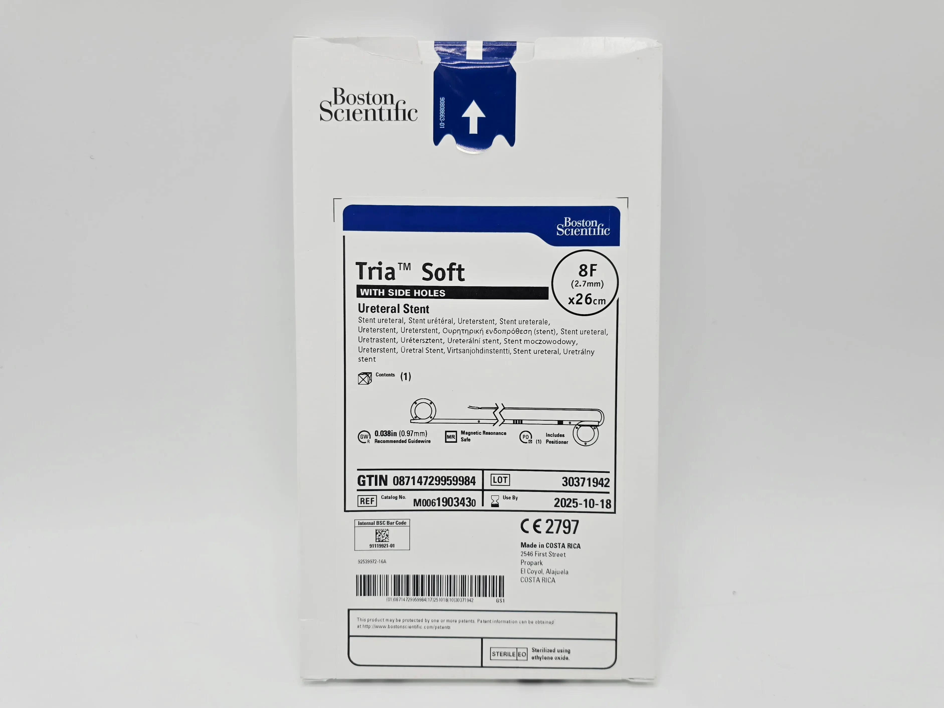 Boston Scientific M0061903430 Tria Soft Ureteral Stent w/ Side Holes 8F x 26cm - Image 2