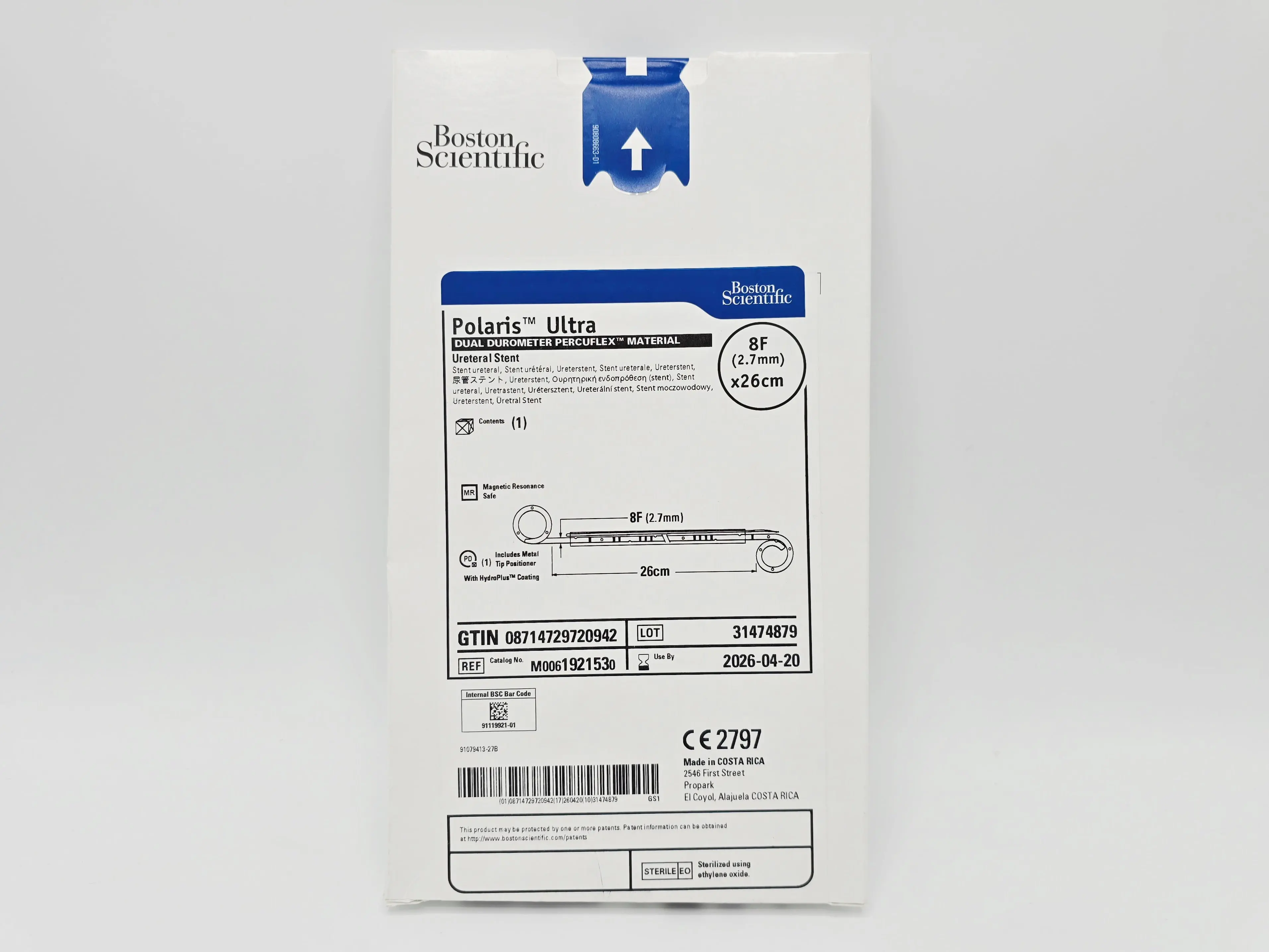 Boston Scientific M0061921530 Polaris Ultra Dual Durometer Percuflex Material Ureteral Stent 8F x 26cm 1/EA - Image 2