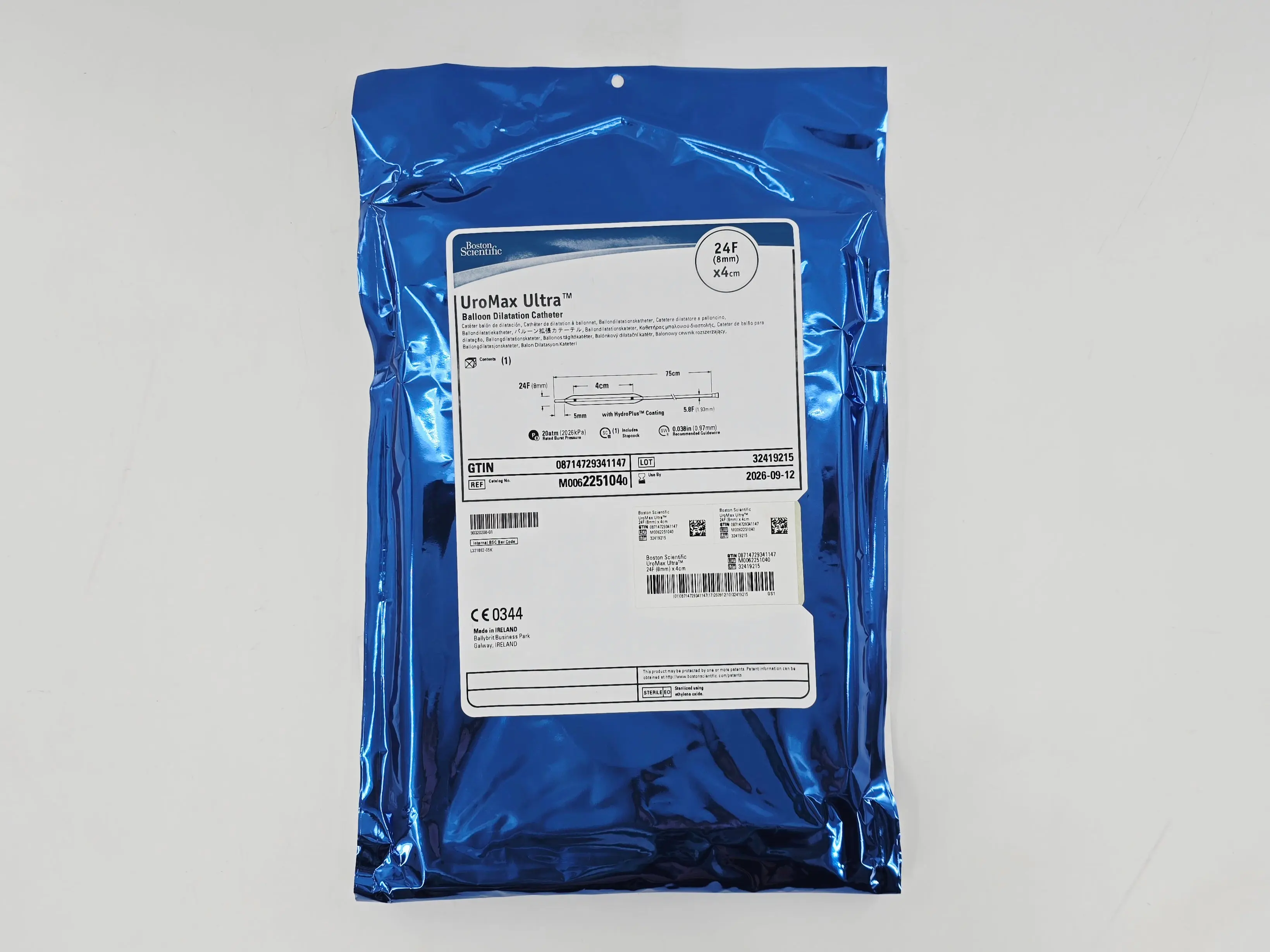 Boston Scientific M0062251040 UroMax Ultra Balloon Dilation Catheter 24F x 4cm 1/EA - Image 2