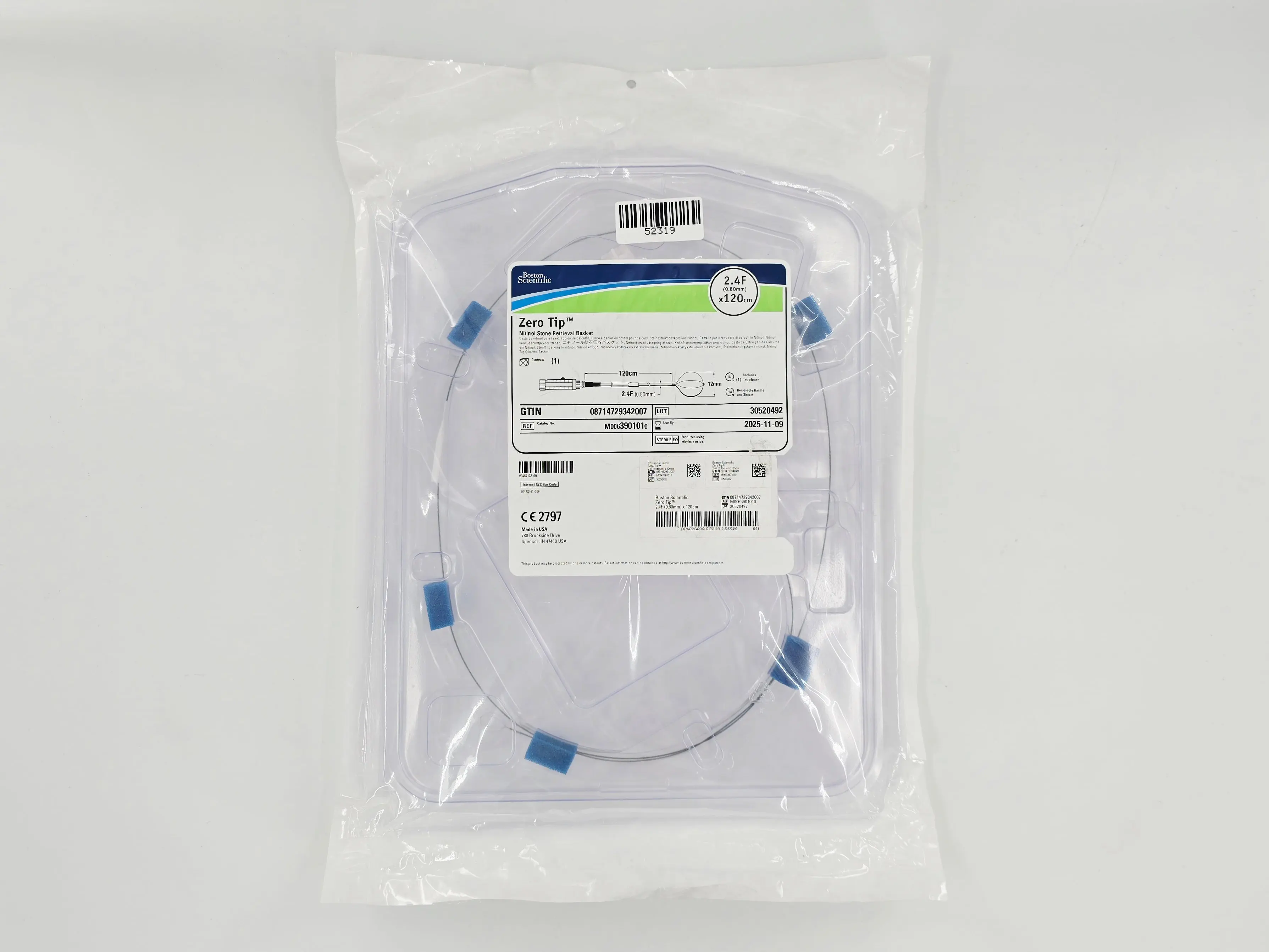 Boston Scientific M0063901010 Zero Tip Nitinol Stone Retrieval Basket 2.4F x 120cm - Image 2