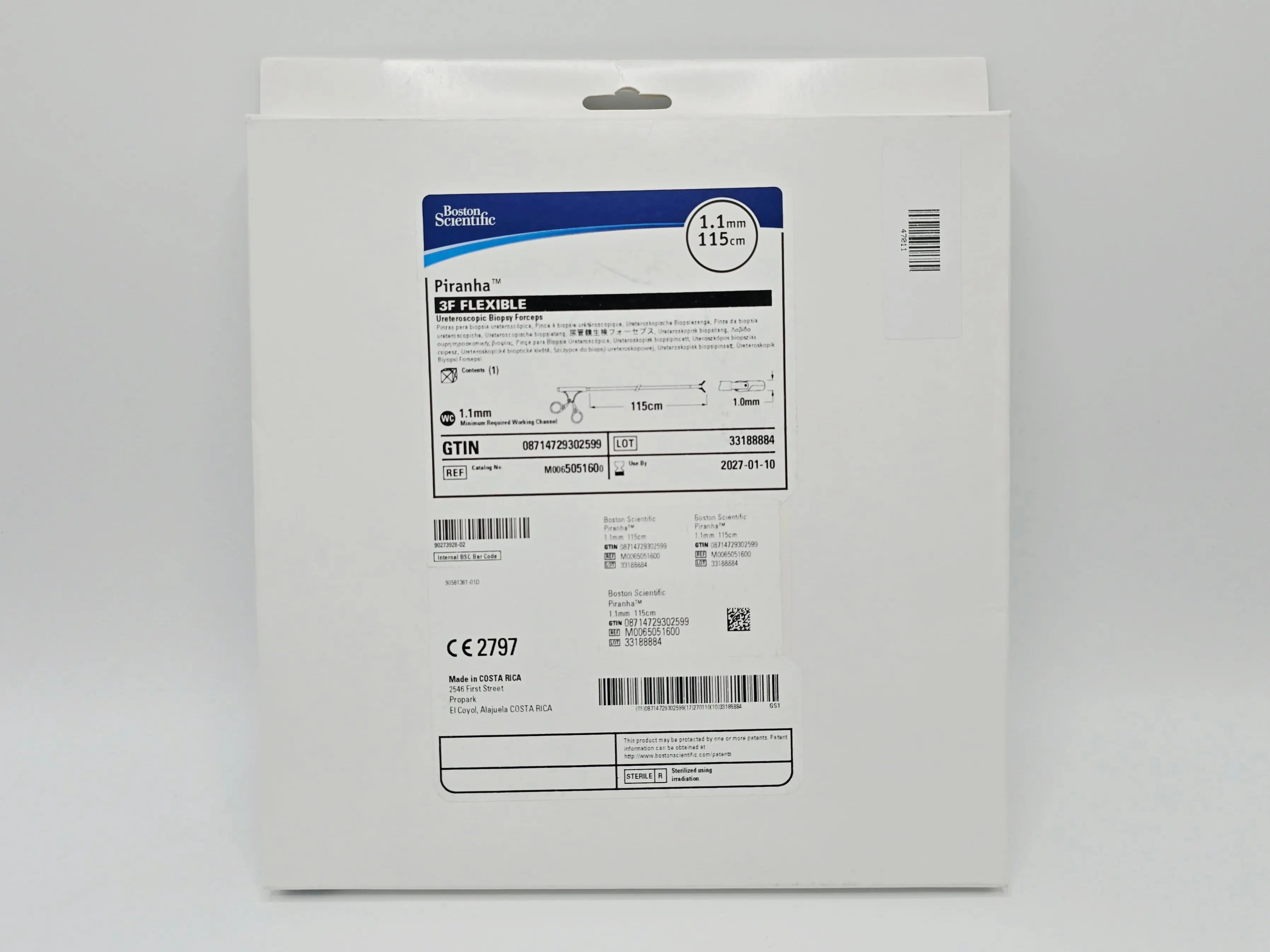 Boston Scientific M0065051600 Pirhana 3F Flexible Ureteroscopic Biopsy Forceps 1.1mm x 115cm 1/EA - Image 2