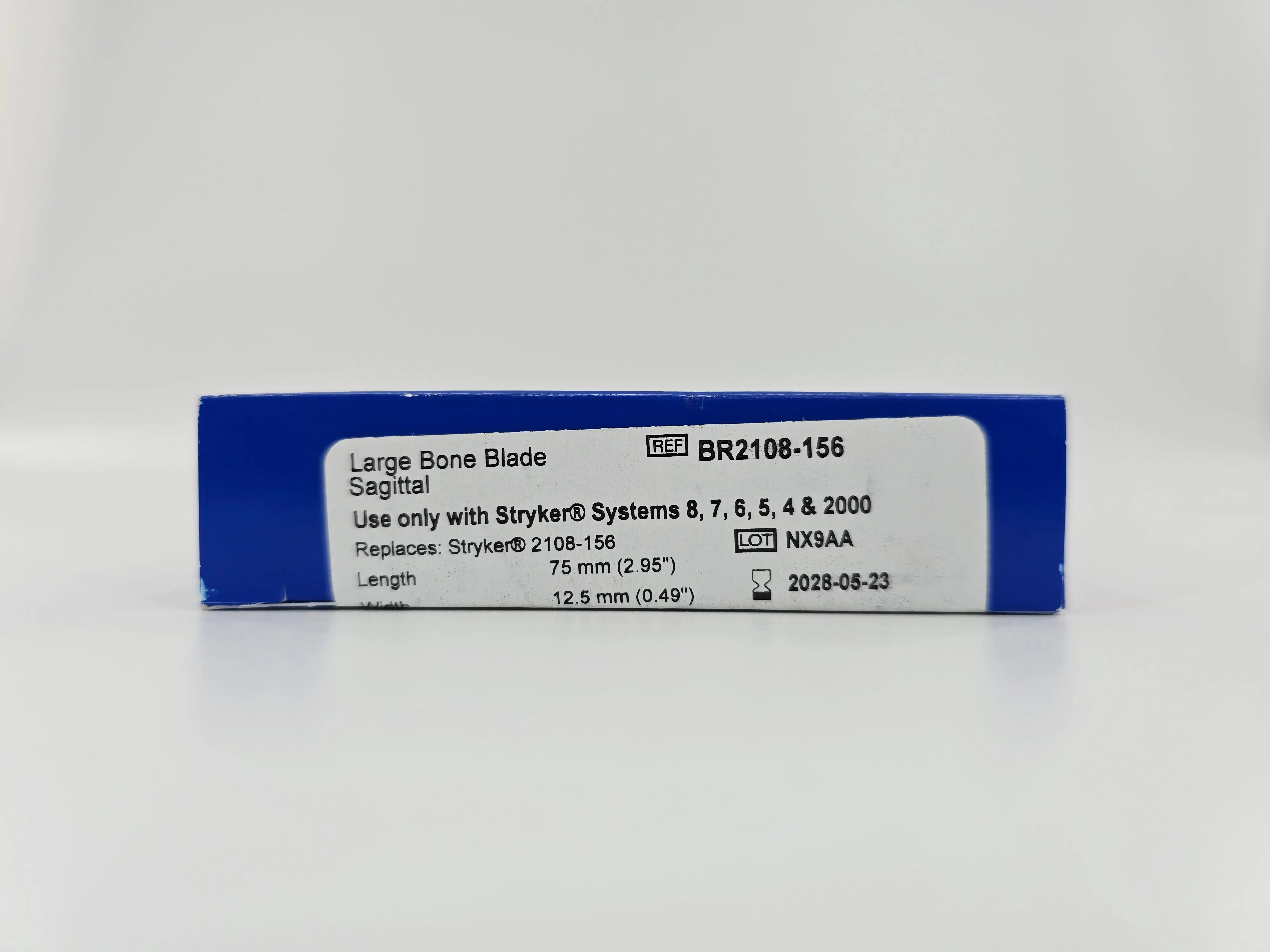 Brasseler BR2108-156 Sagittal Large Bone Blade 75mm x 12.5mm BX/5 - Image 2