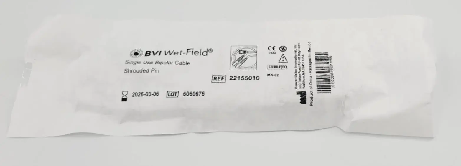 BVI 22155010 Wet Field Shrouded Pin Bipolar Cable Pack of 5 - Image 2
