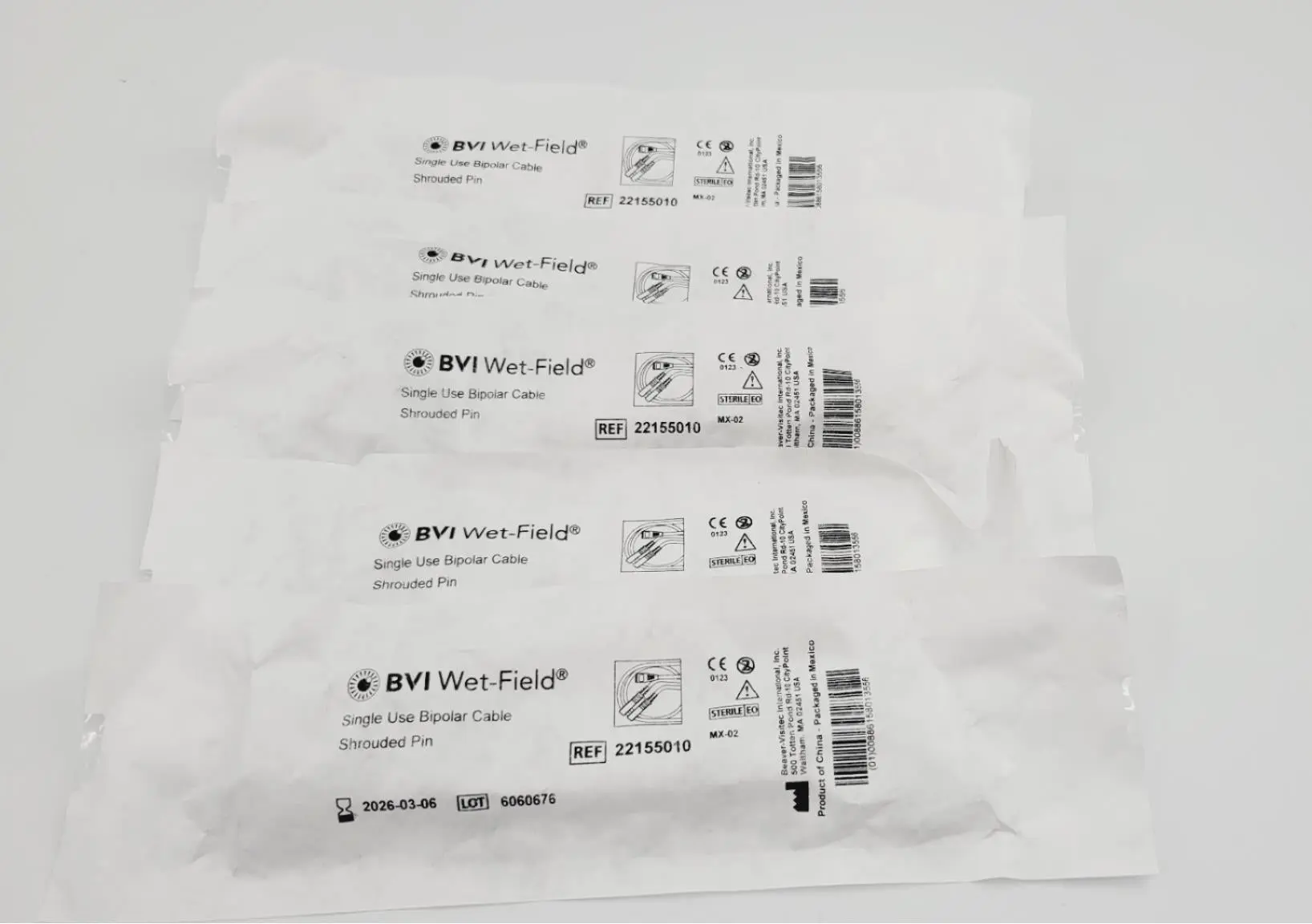 BVI 22155010 Wet Field Shrouded Pin Bipolar Cable Pack of 5 - Image 4