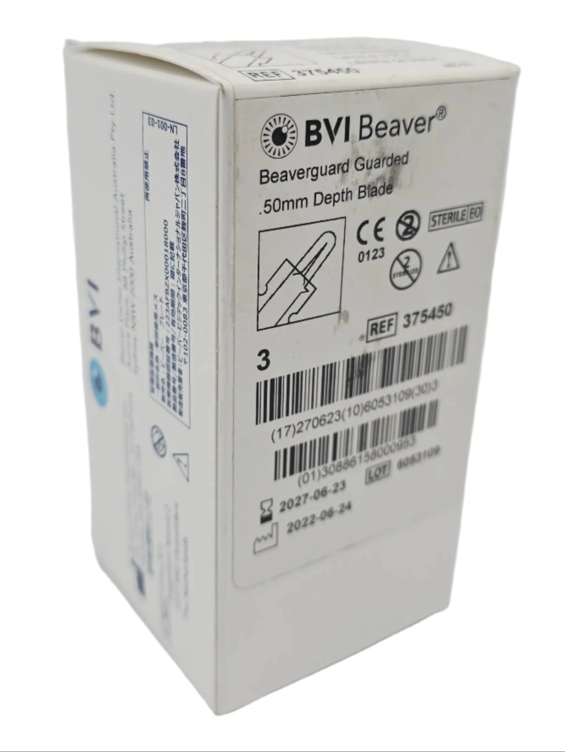 BVI Beaver 375450 Beaverguard Guarded .50mm Depth Blade BX/3
