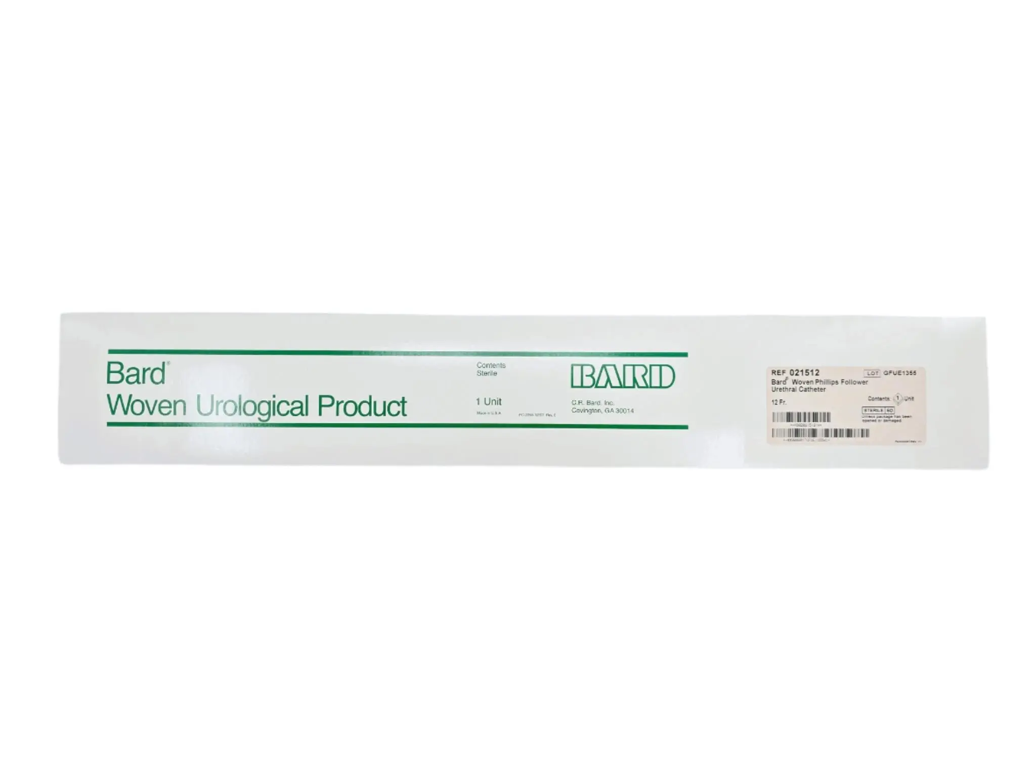 Bard 021512 Woven Phillips Follower Urethral Catheter 12Fr