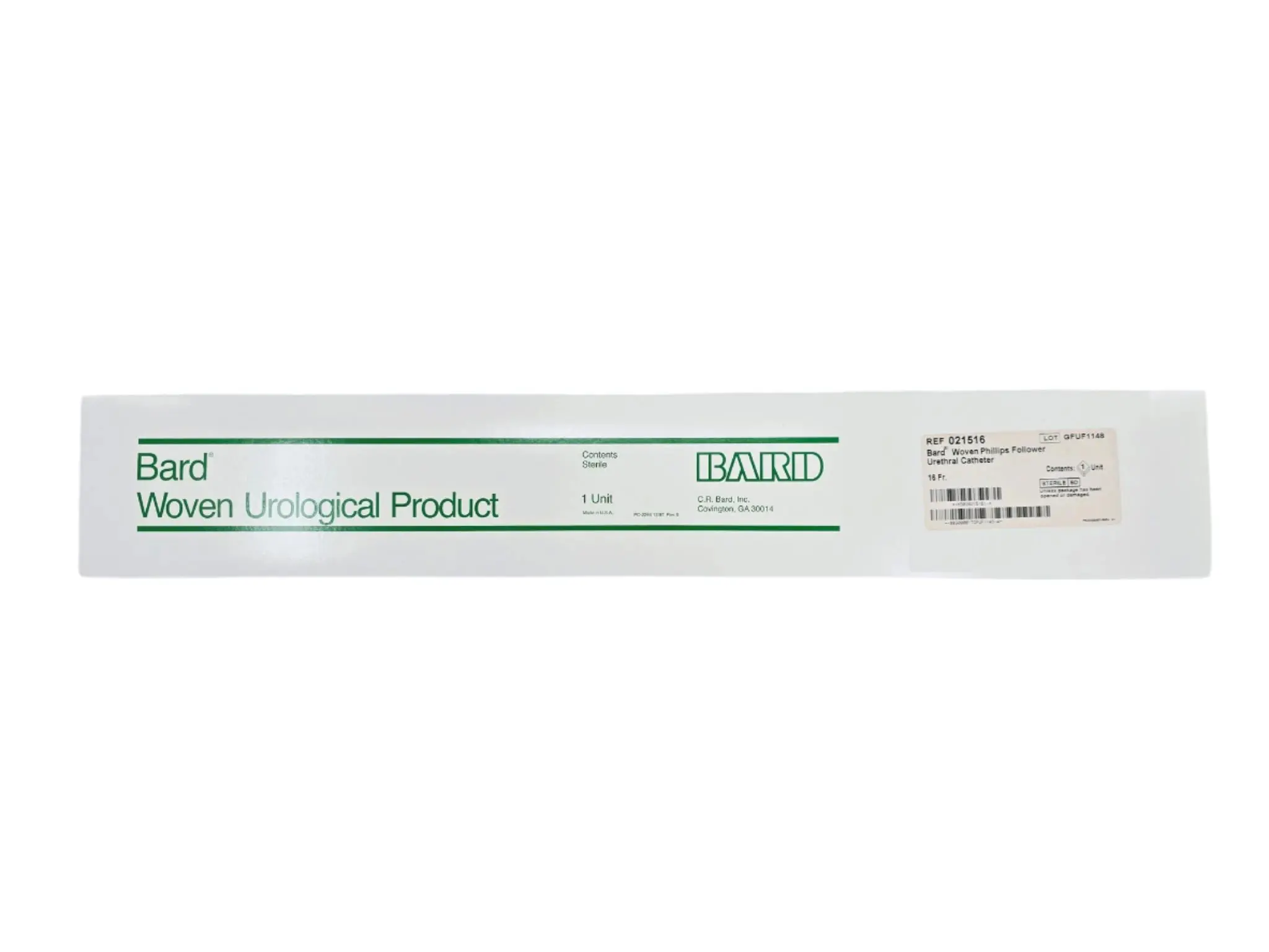 Bard 021516 Woven Phillips Follower Urethral Catheter 16Fr.
