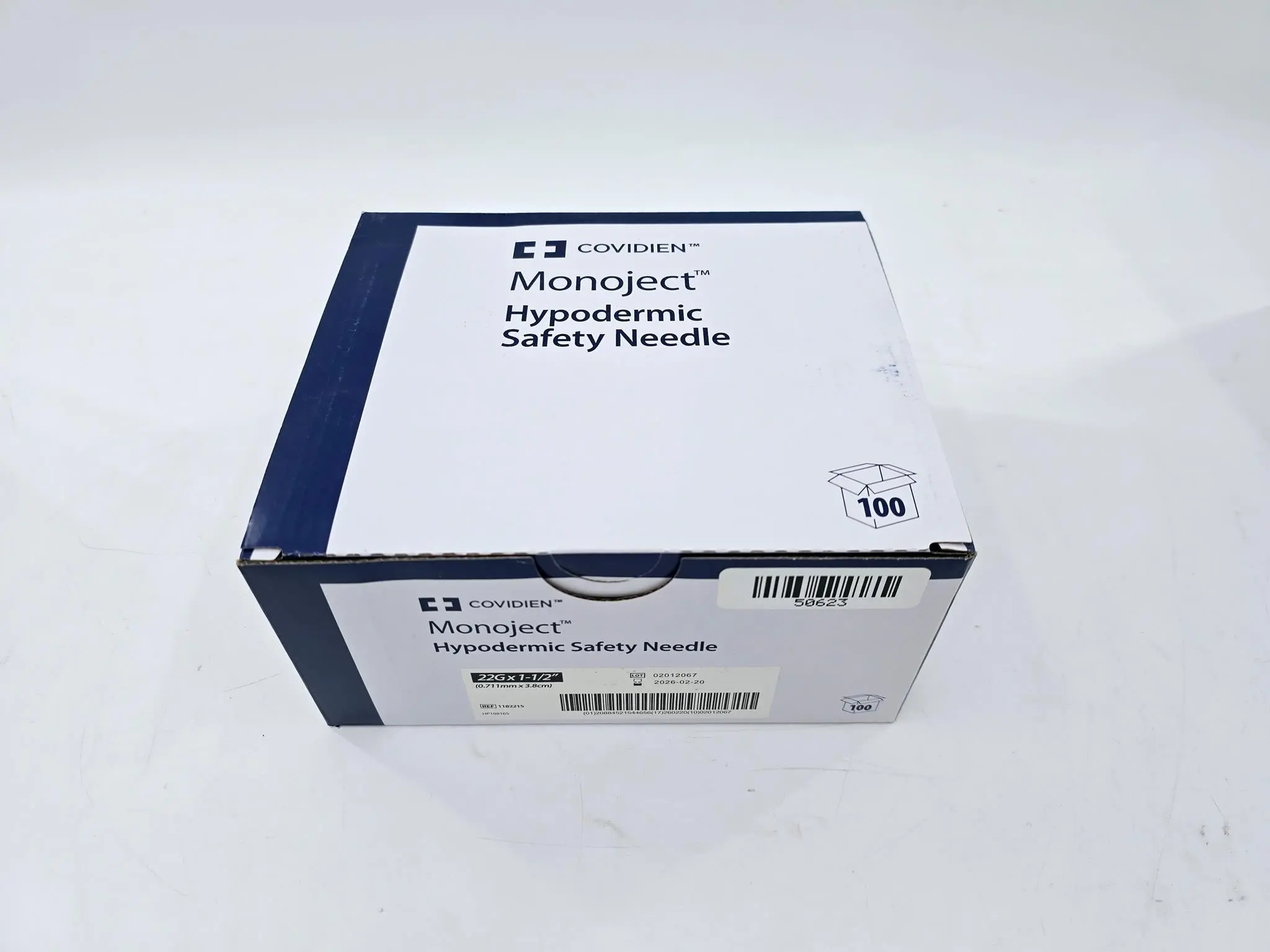 Cardinal Health 1182215 Monoject Hypodermic Safety Needle 22G x 1-1/2" BX Of 100 - Image 2