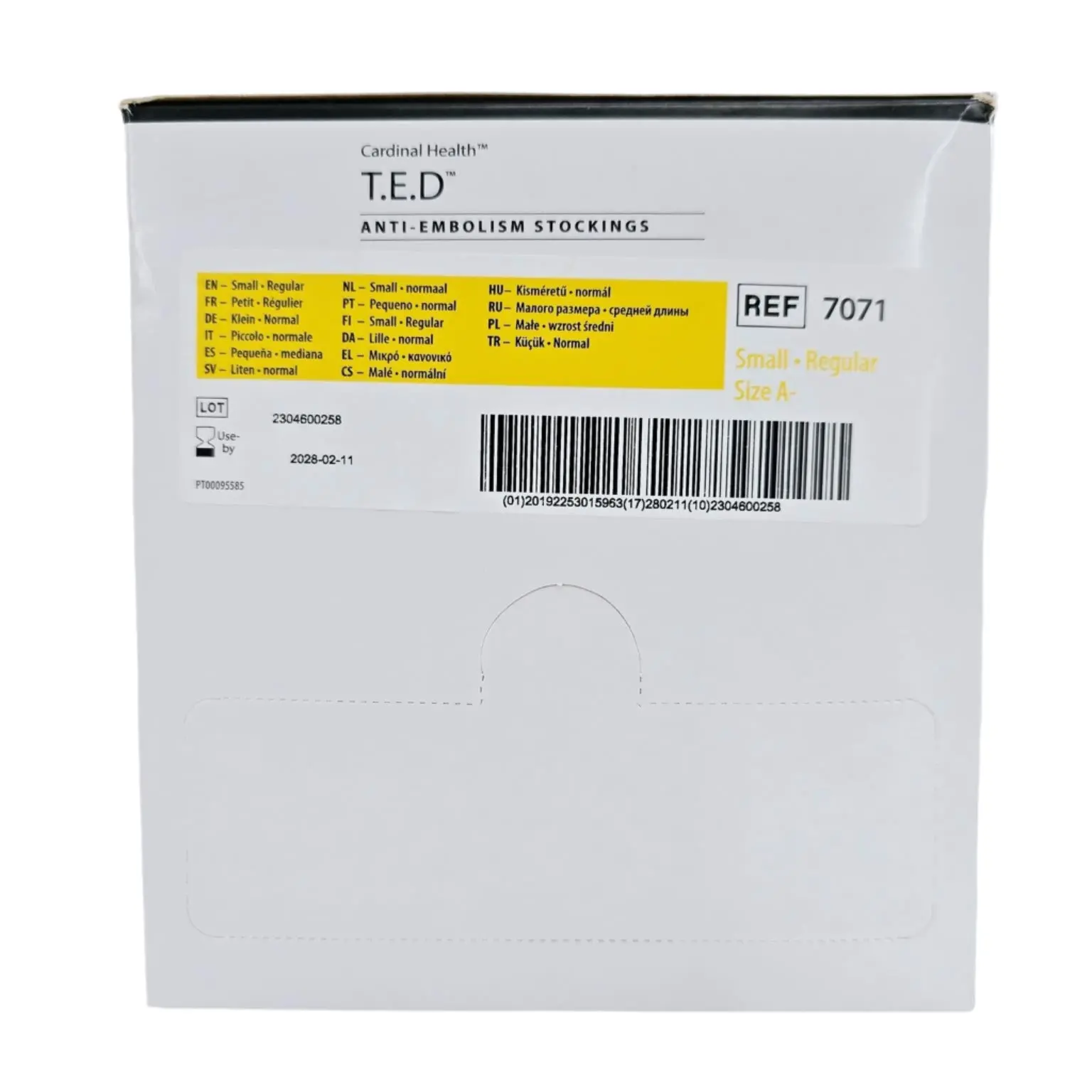 Cardinal Health 7071 T.E.D Anti-Embolism Stockings Knee Length Small-Regular Size A- Pair 12/BX