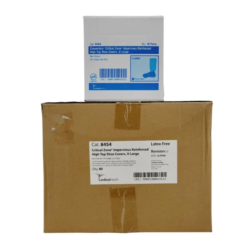 Cardinal Health 8454 High Top Shoe Covers X-Large Latex Free 80/CS