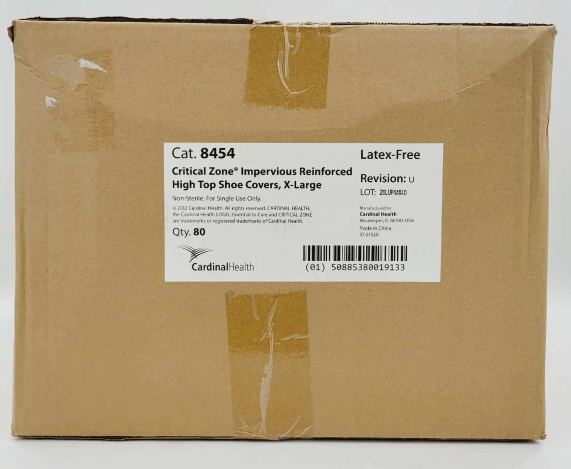 Cardinal Health 8454 High Top Shoe Covers X-Large Latex Free 80/CS - Image 5