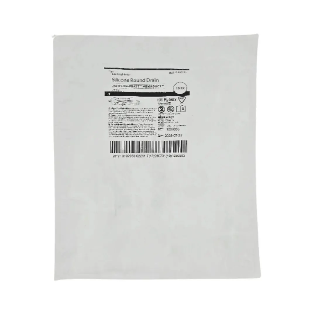 Cardinal Health JP-HUR101 Jackson-Pratt Hemaduct Silicone Round Drain w/ Trocar 10Fr. 1/EA