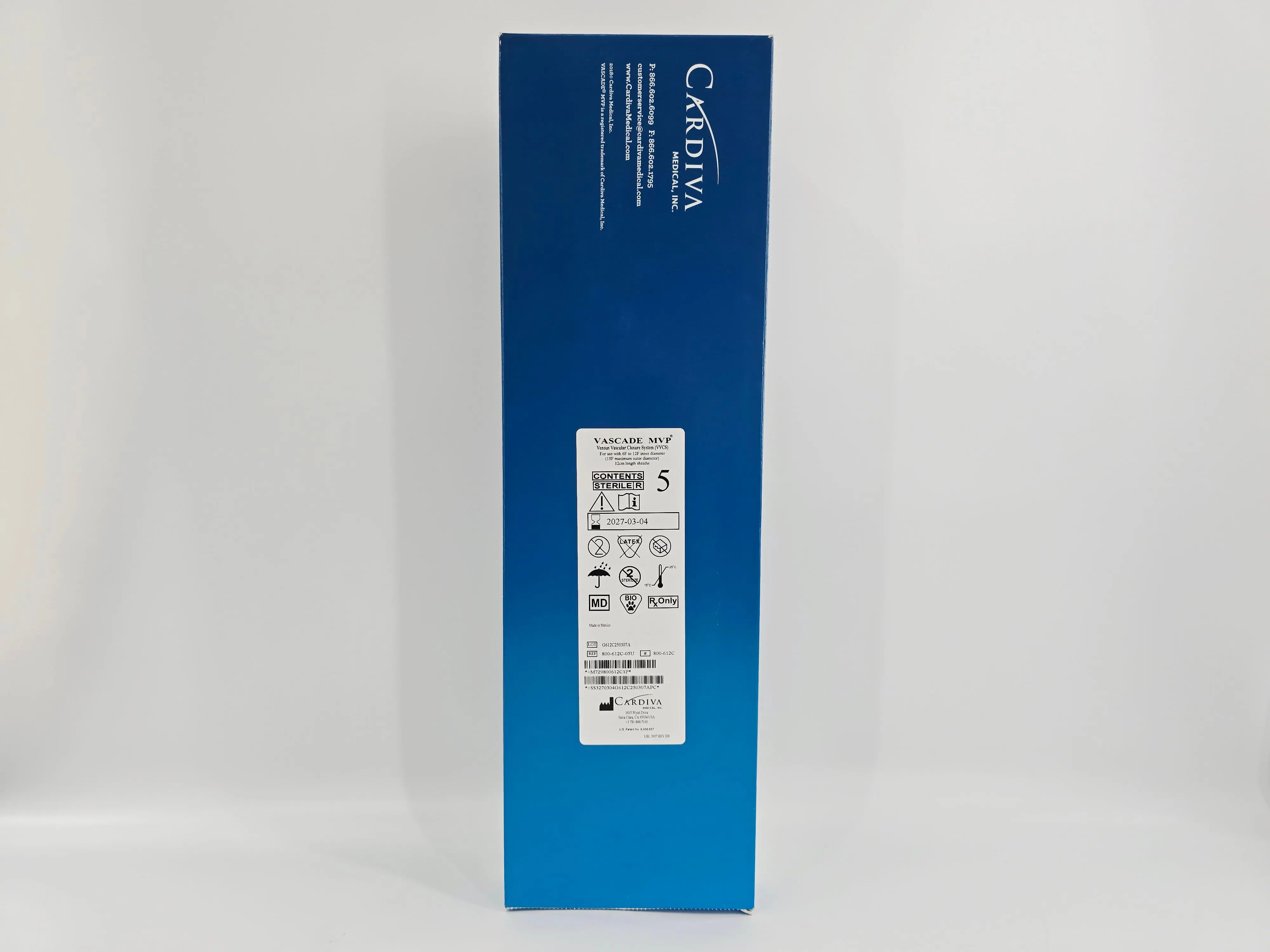 Cardiva Medical 800-612C-05U Vascade MVP Venous Vascular Closure System BX/5 - Image 2