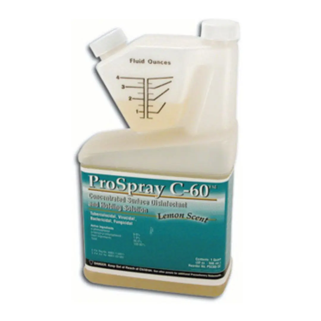 CERTOL PSC60/32 PROSPRAY C-60 Concentrated Surface Disinfectant/ Cleaner, Meter Dose Bottle, 32 oz, Makes 8 Gallons, 12btl/cs