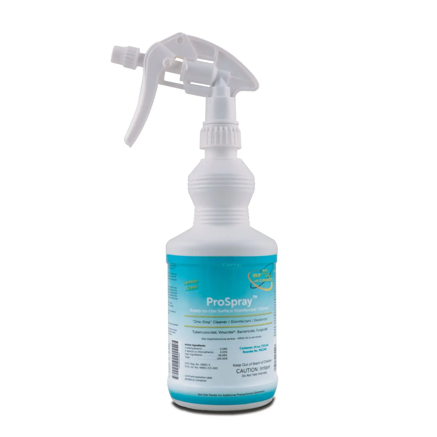CERTOL PSC240 PROSPRAY SURFACE CLEANER/DISINFECTANT Ready-to-use Disinfectant/ Cleaner Pump Spray, 24 oz, 15/cs