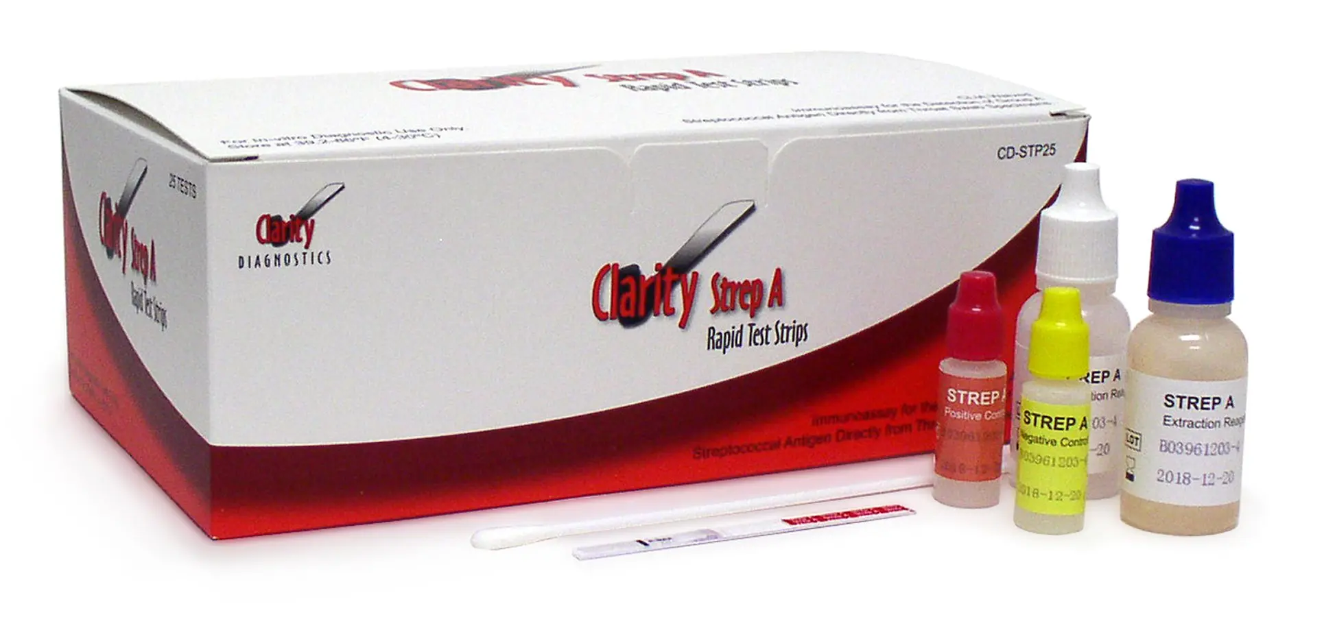 Clarity DTG-STP25 Strep A Strip Vial 25/bx