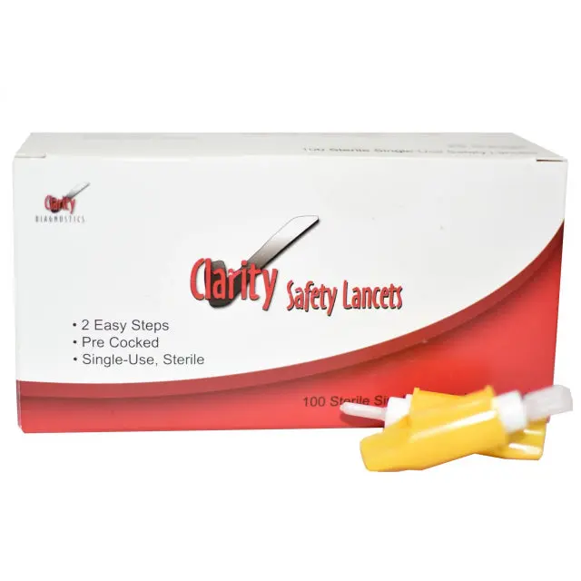 Clarity DTG-SL23 Safety Lancets 26G 100/bx or 200/bx