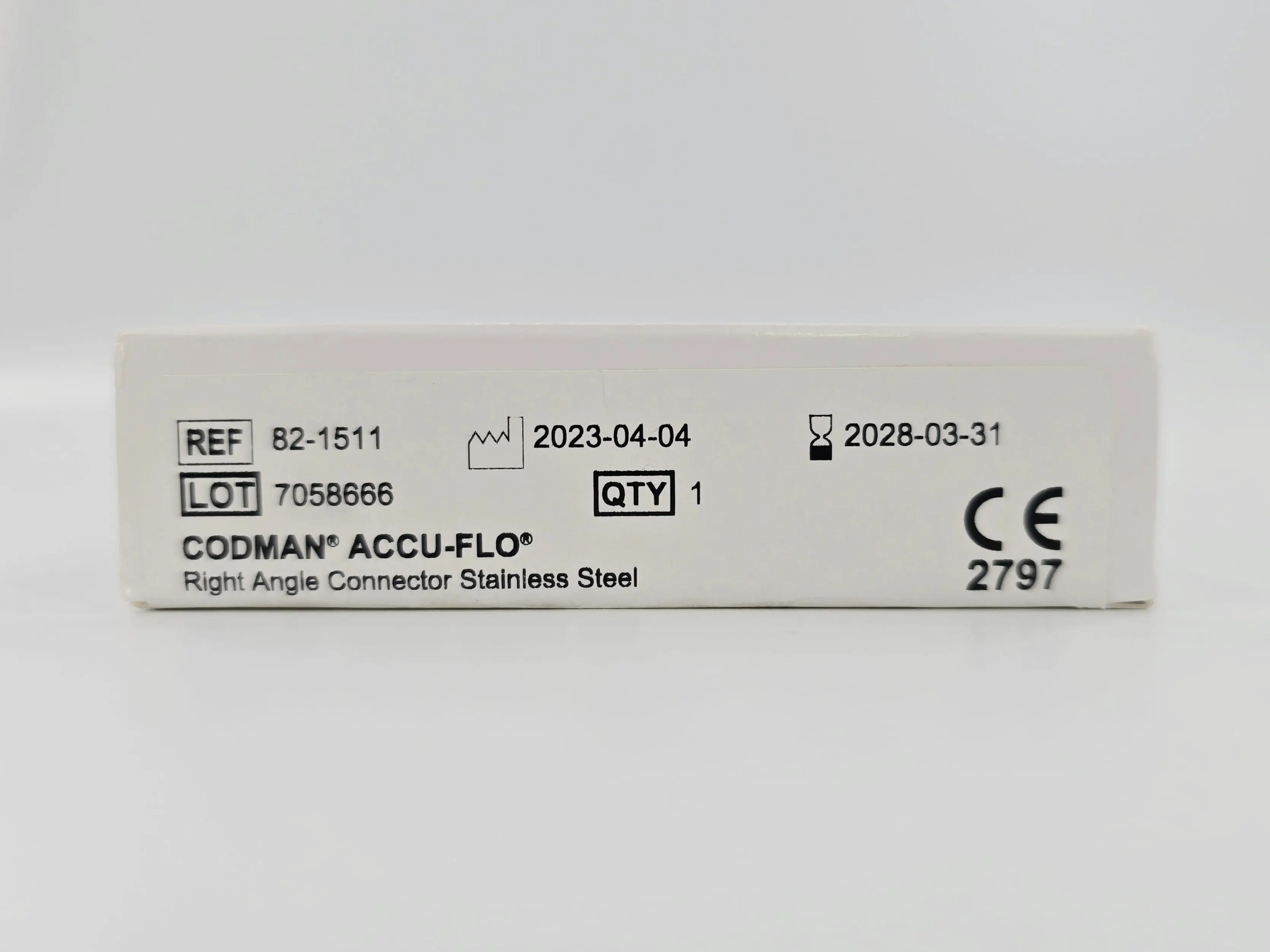 Codman 82-1511 ACCU-FLO Right Angle Connector Stainless Steel - Image 2