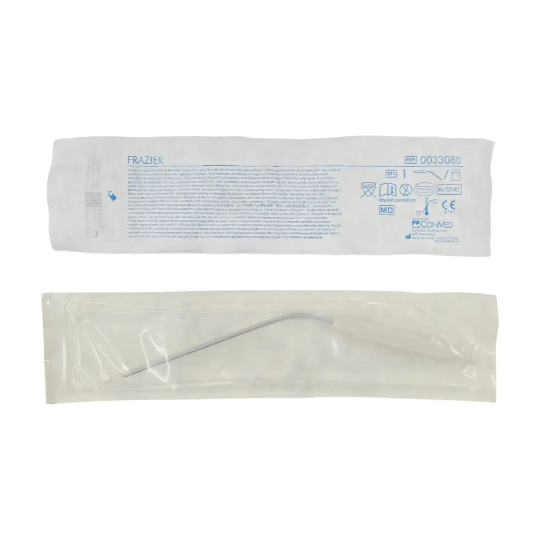 ConMed 0033080 Frazier Suction Tube 8Fr. w/ Control Vent & Obturator (Bend w/ Obturator in Place) 1/EA