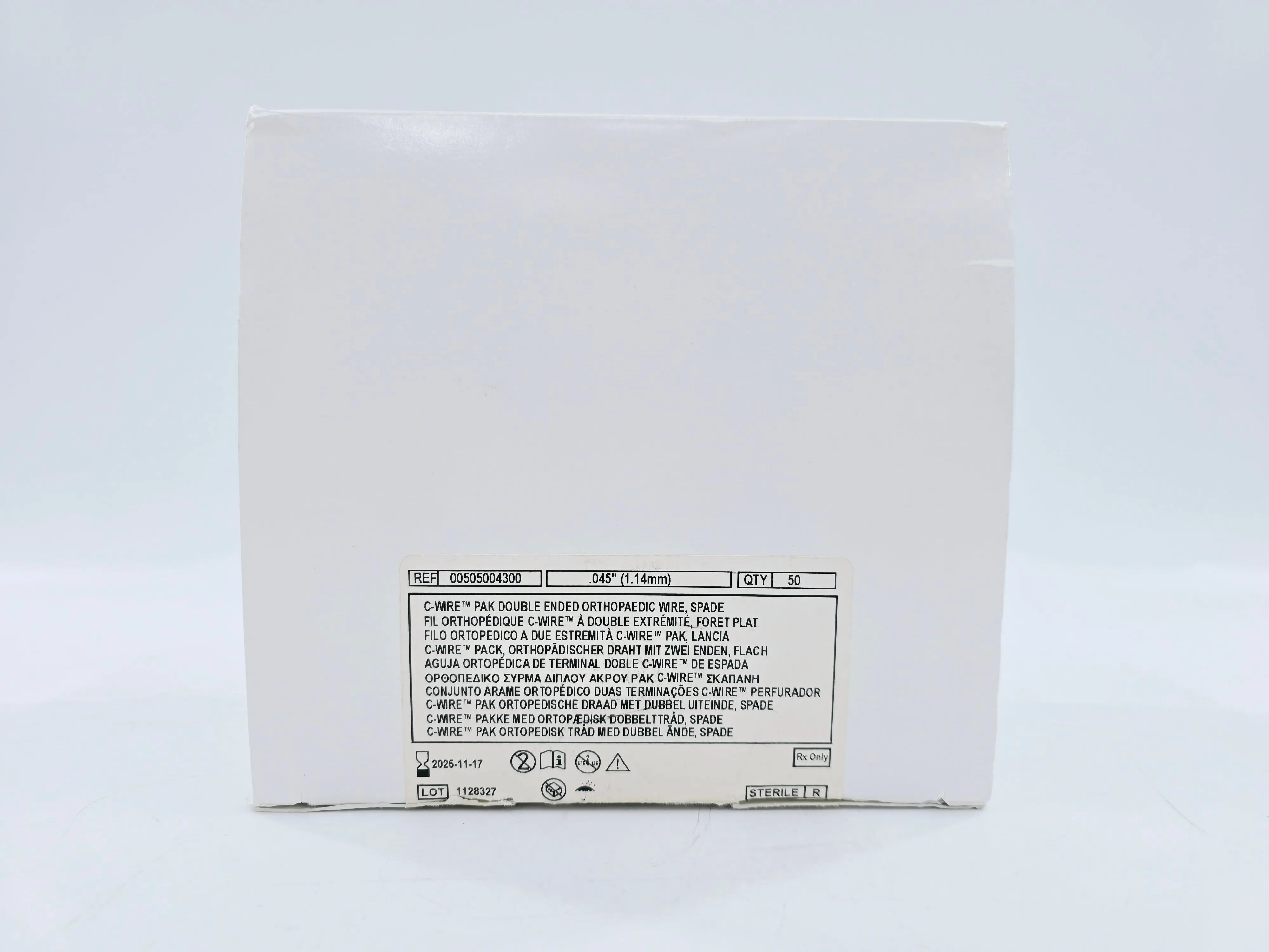 ConMed 00505004300 C-Wire Pak Double Ended Orthopaedic Wire, Spade .45" Box of 50 - Image 3
