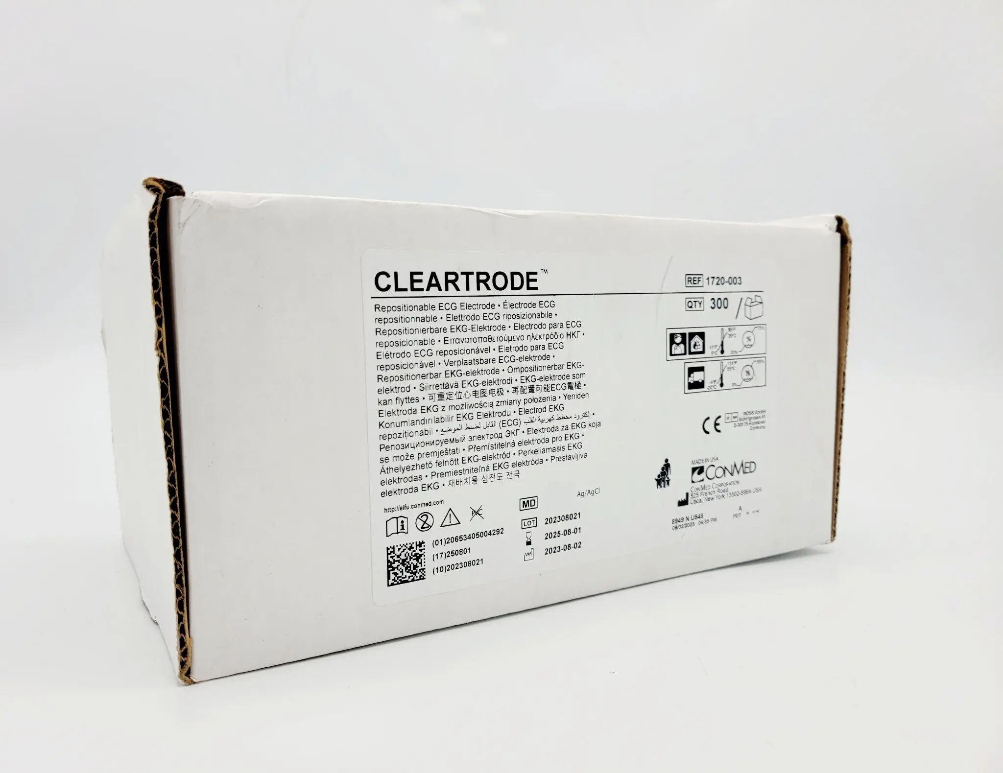 ConMed 1720-003 CLEARTRODE Repositionable ECG Electrode Box of 300