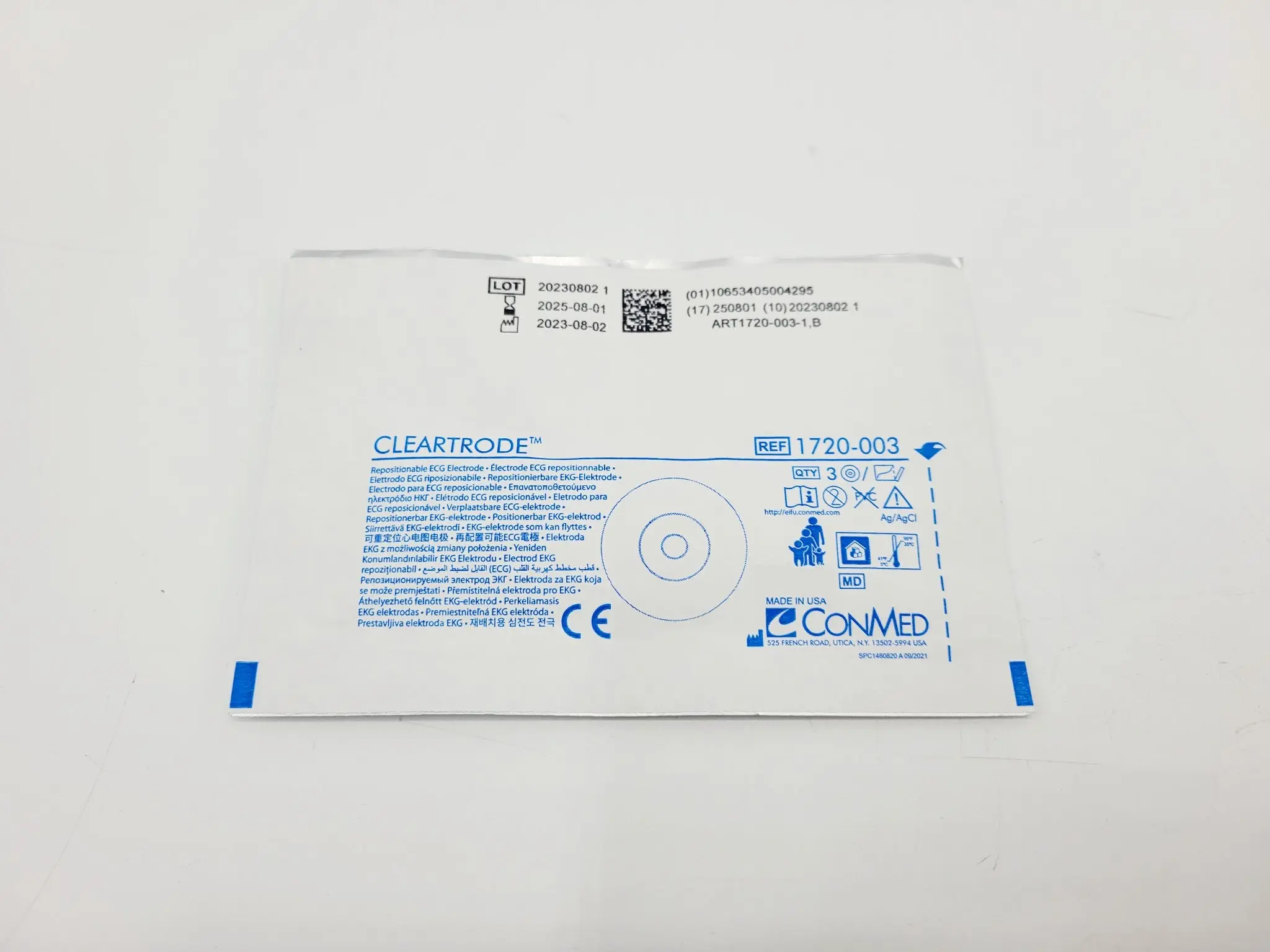 ConMed 1720-003 CLEARTRODE Repositionable ECG Electrode Box of 300 - Image 3