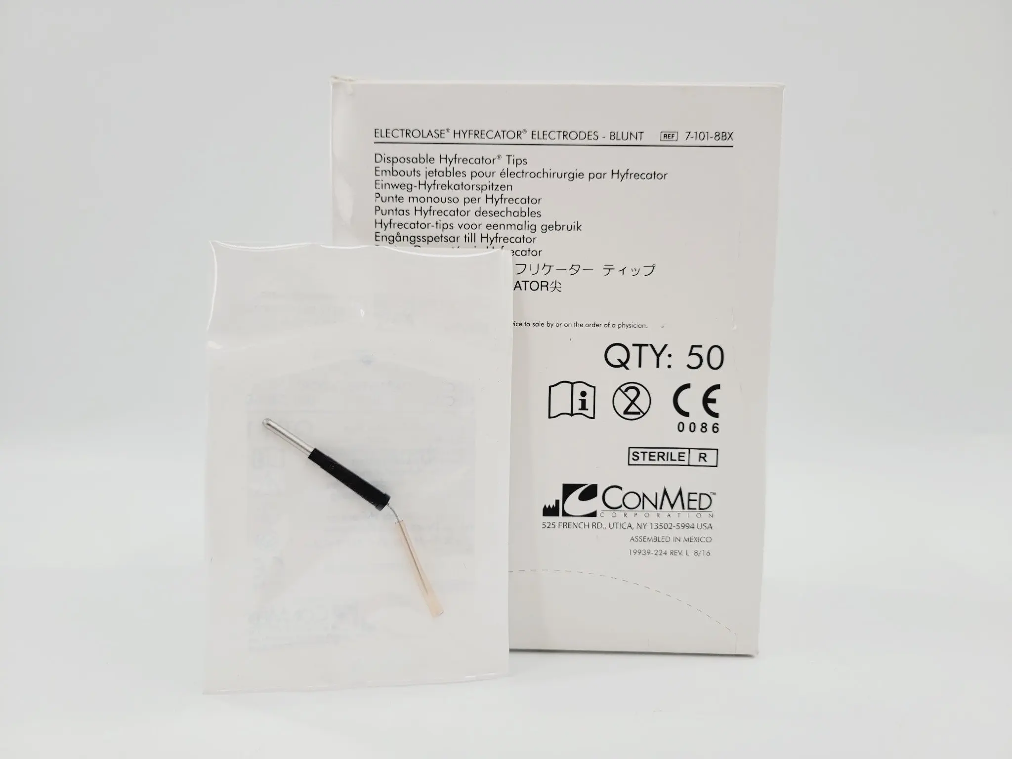 ConMed 7-101-8 BX Electrodes Blunt Disposable Hyfrecator Tips Box of 50 - Image 3