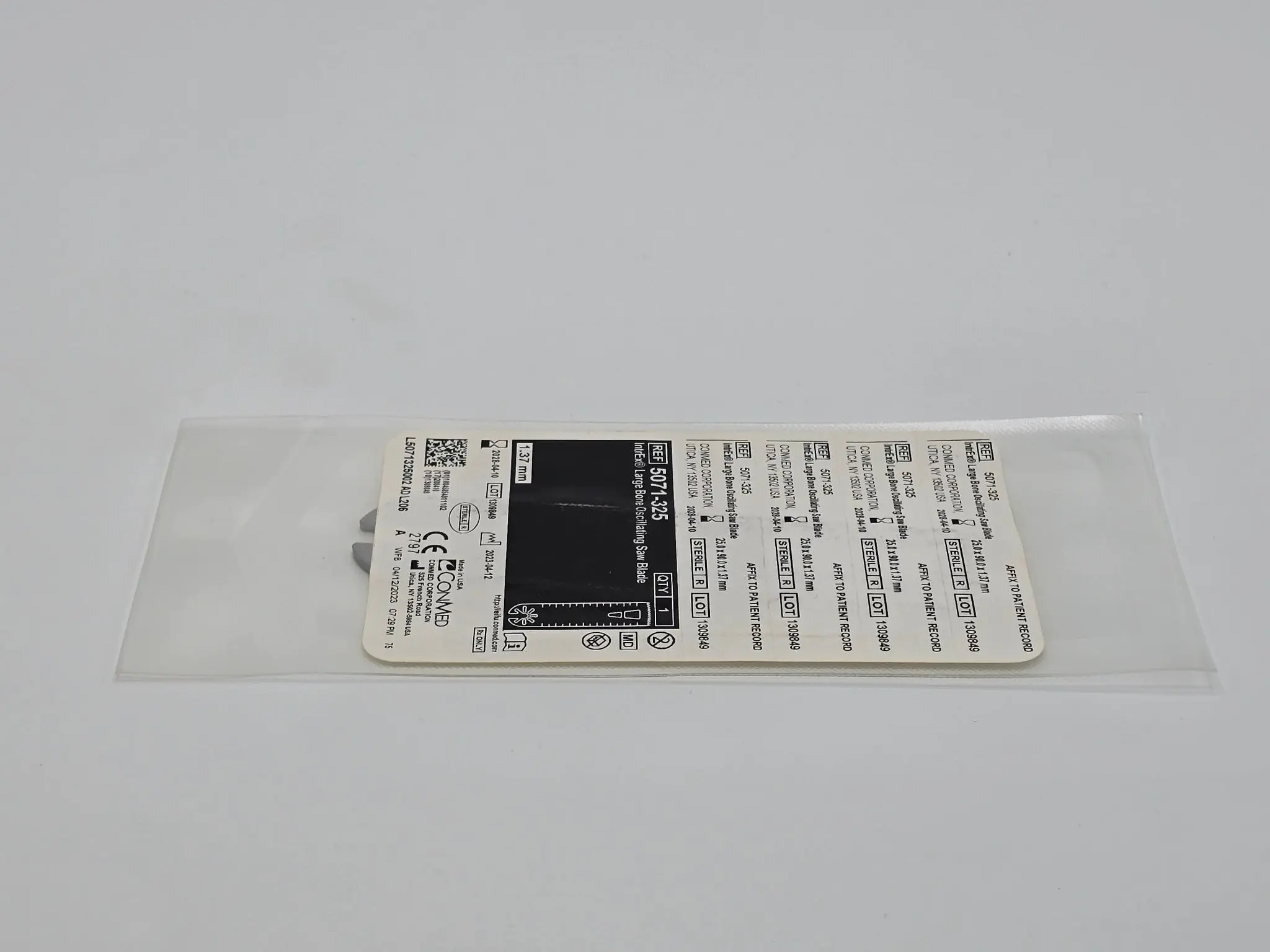 Conmed Intrex 5071-325 Large Bone Oscillating Saw Blade 25.0 X 90.0 X 1.37mm NEW - Image 3