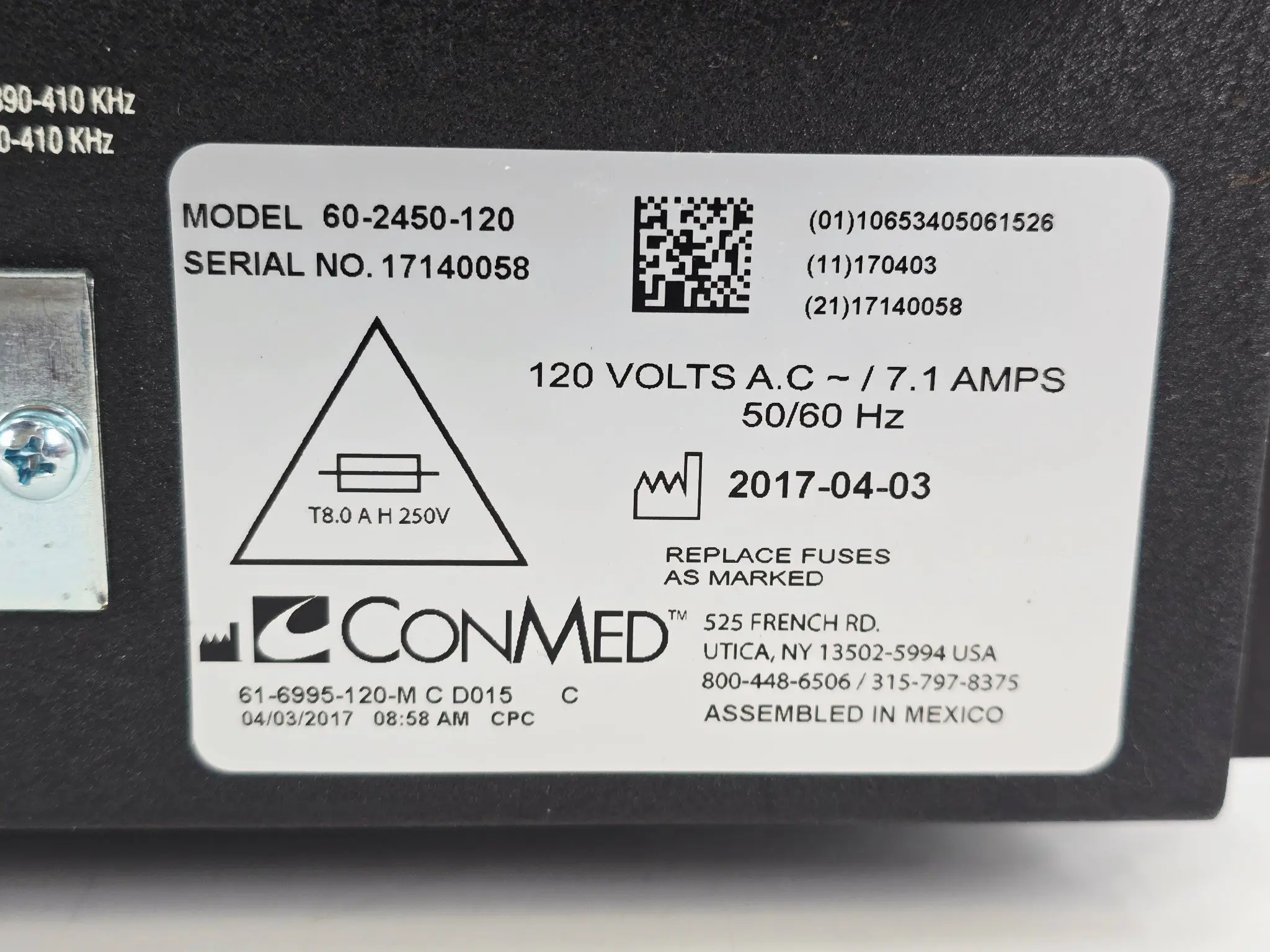 ConMed System 2450 Electrosurgical Unit w/ Dual Footswitch - Image 7