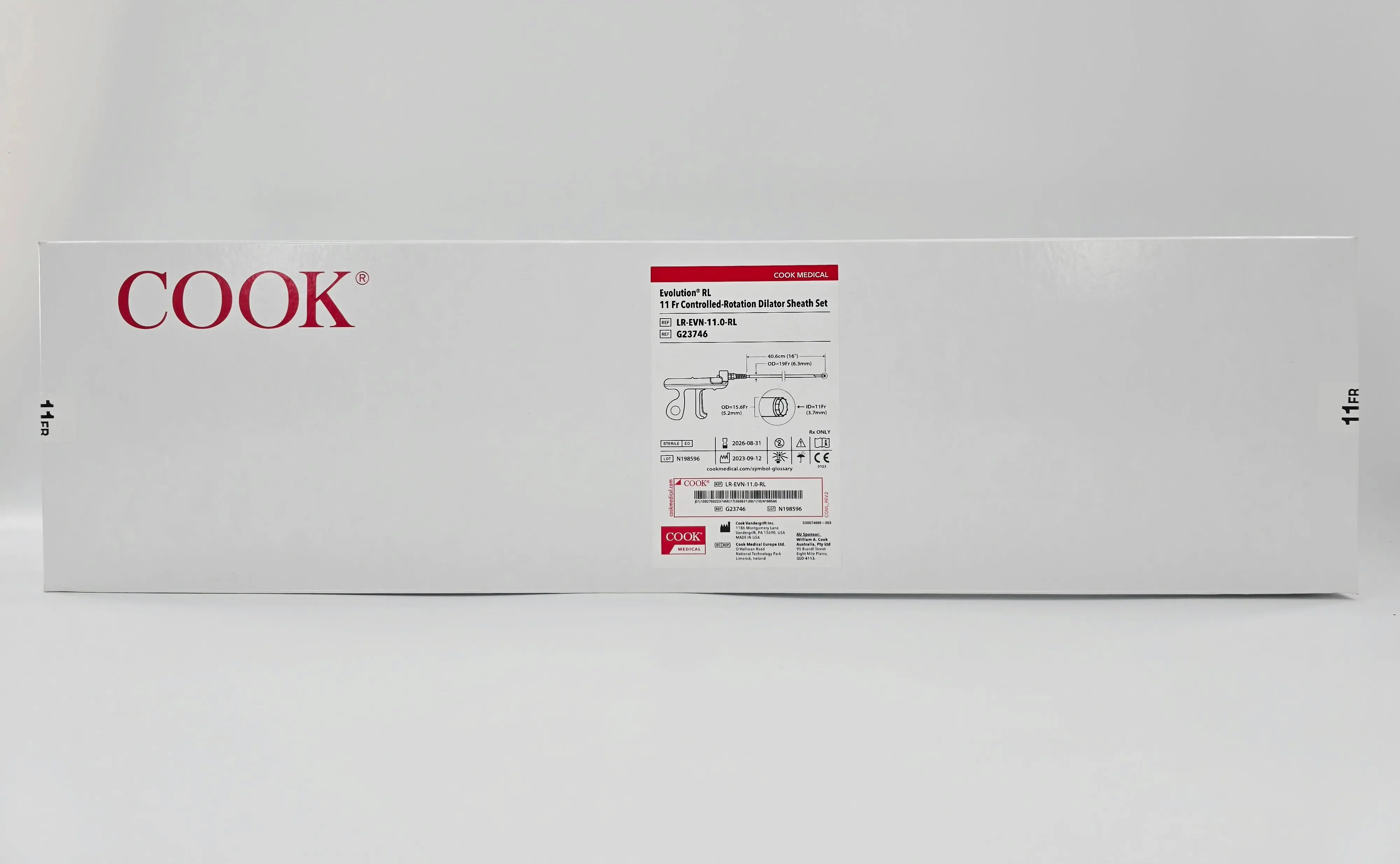 Cook Medical G23746 Evolution RL 11Fr. Controlled-Rotation Dilator Sheath Set - Image 2