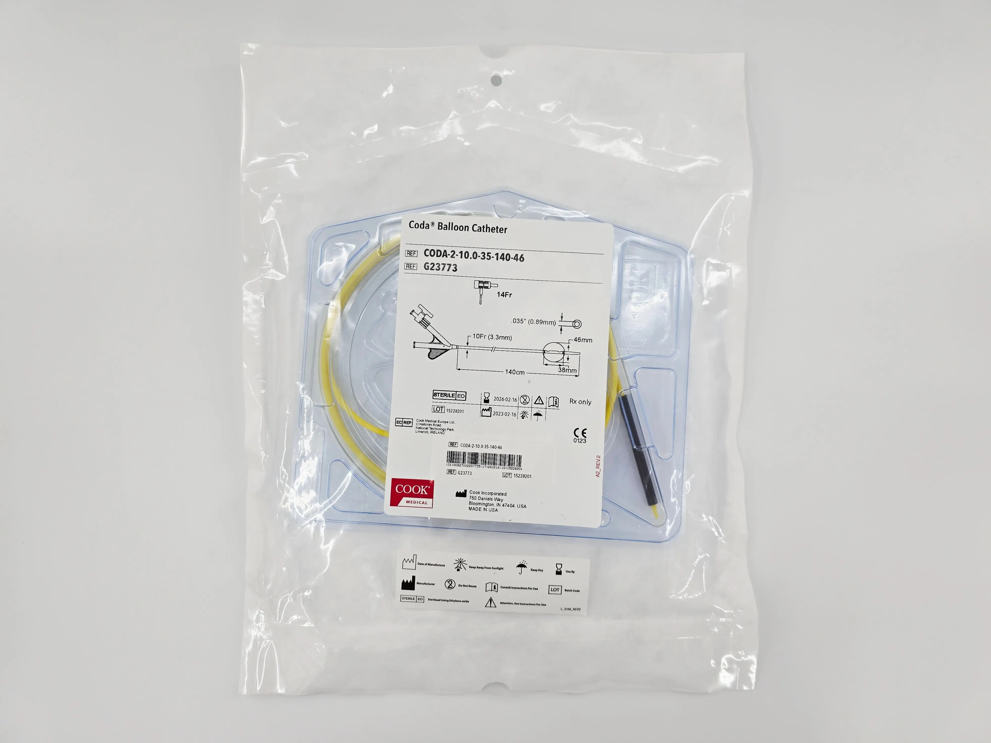 Cook Medical G23773 Coda Balloon Catheter 10Fr x 140cm - Image 2